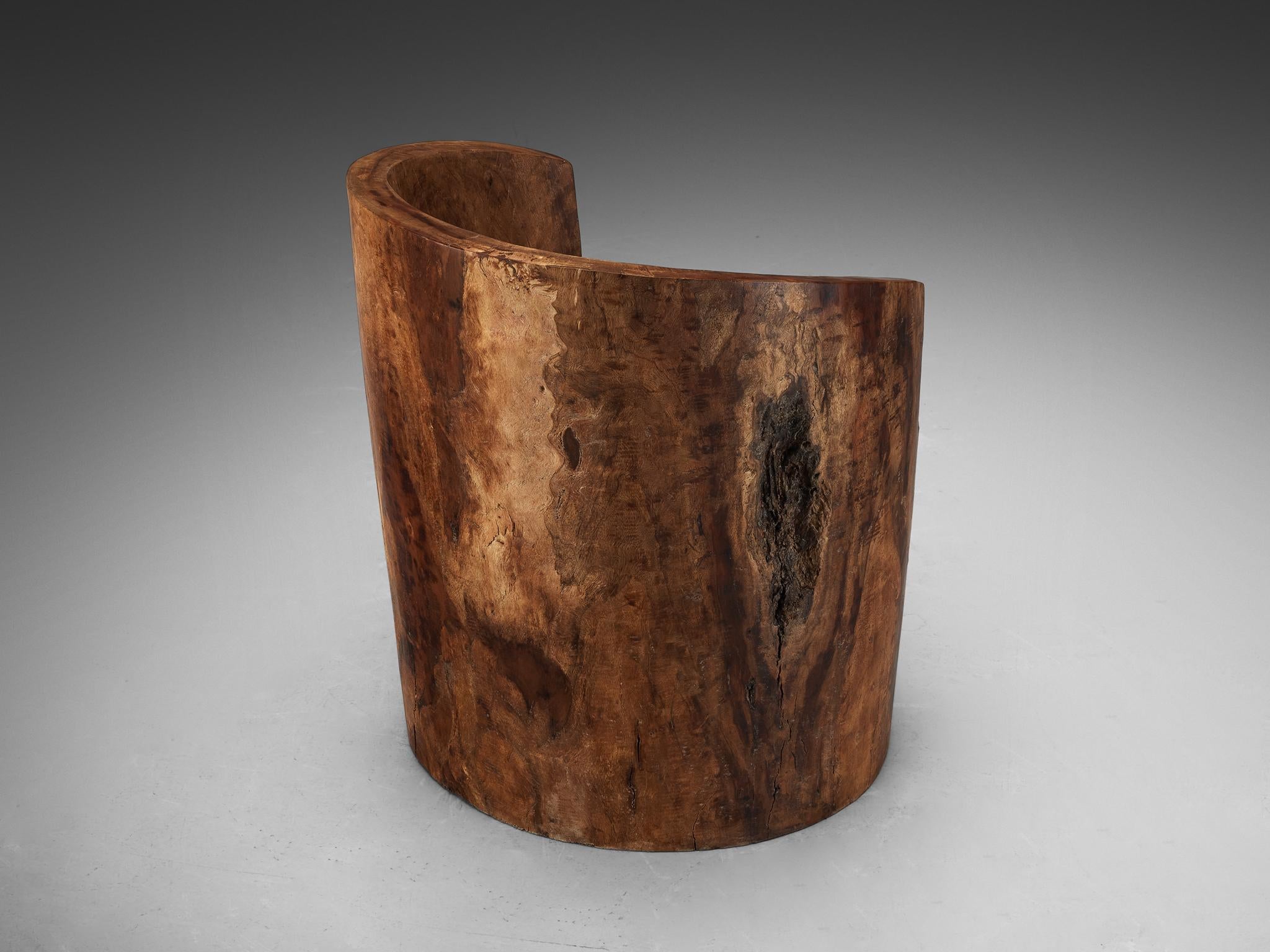 José Zanine Caldas Hand-Carved ‘Pilão’ Chair in Brazilian Hardwood