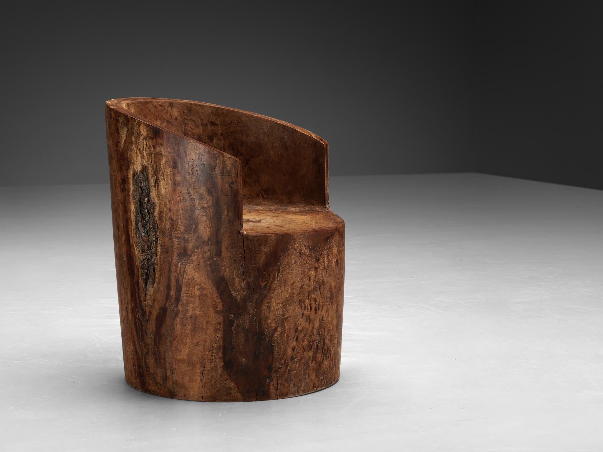 José Zanine Caldas Hand-Carved ‘Pilão’ Chair in Brazilian Hardwood