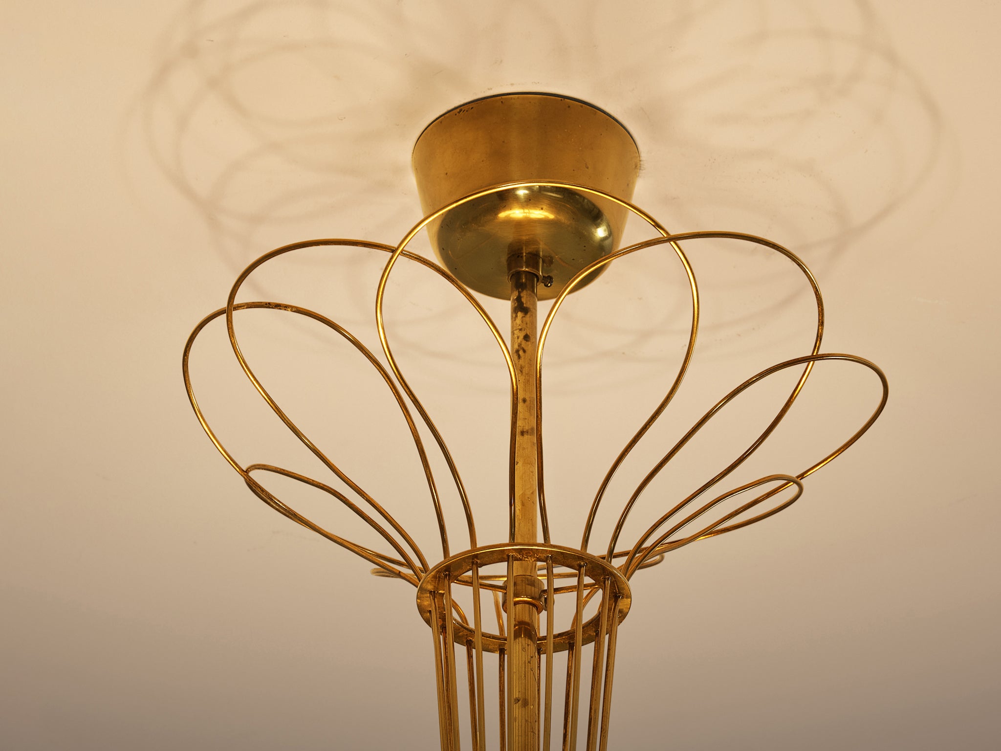 Paavo Tynell for Idman Chandelier in Brass lighting Morentz