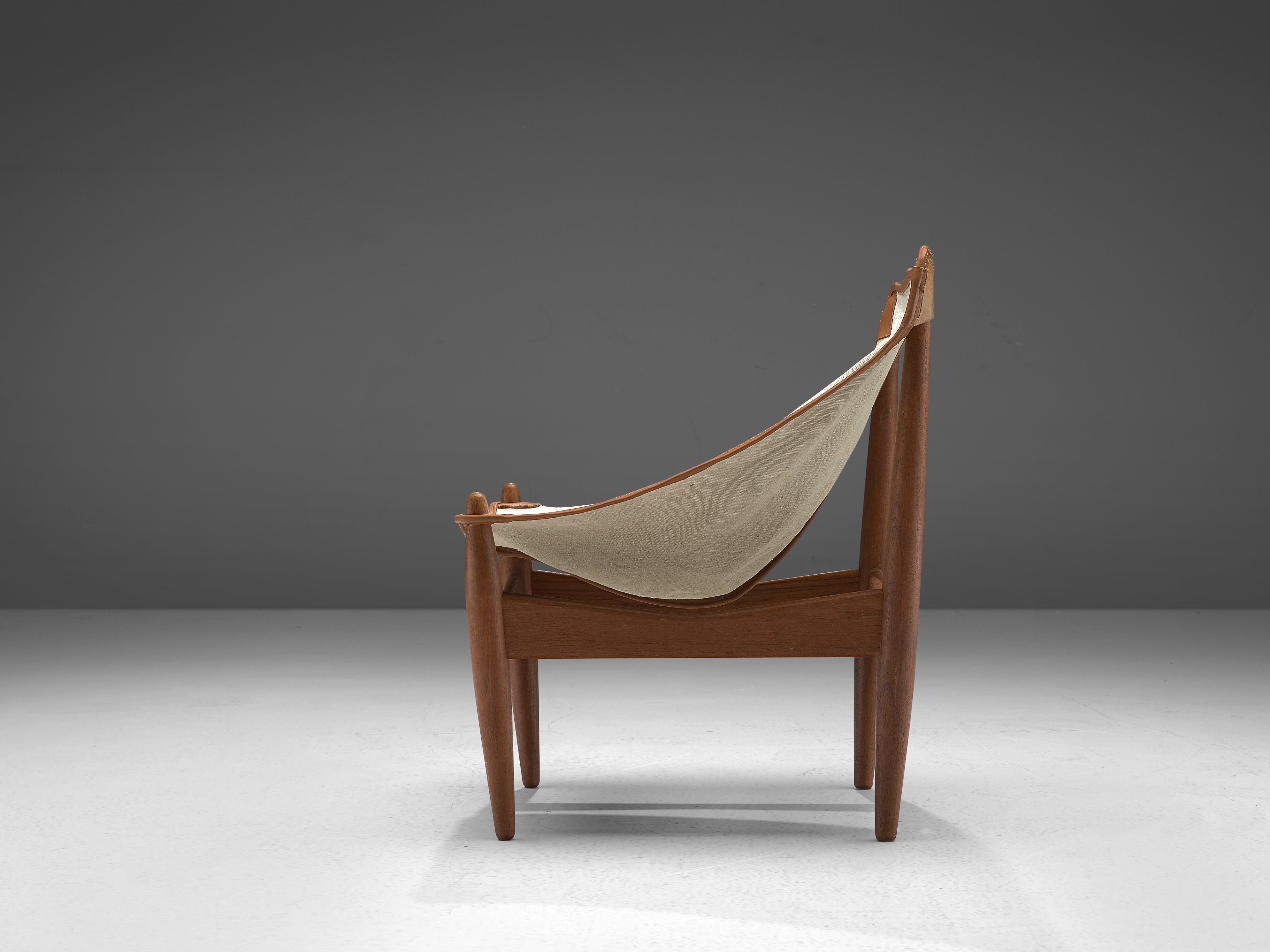 Illum Wikkelsø Easy Chair with Canvas Seat seating Morentz