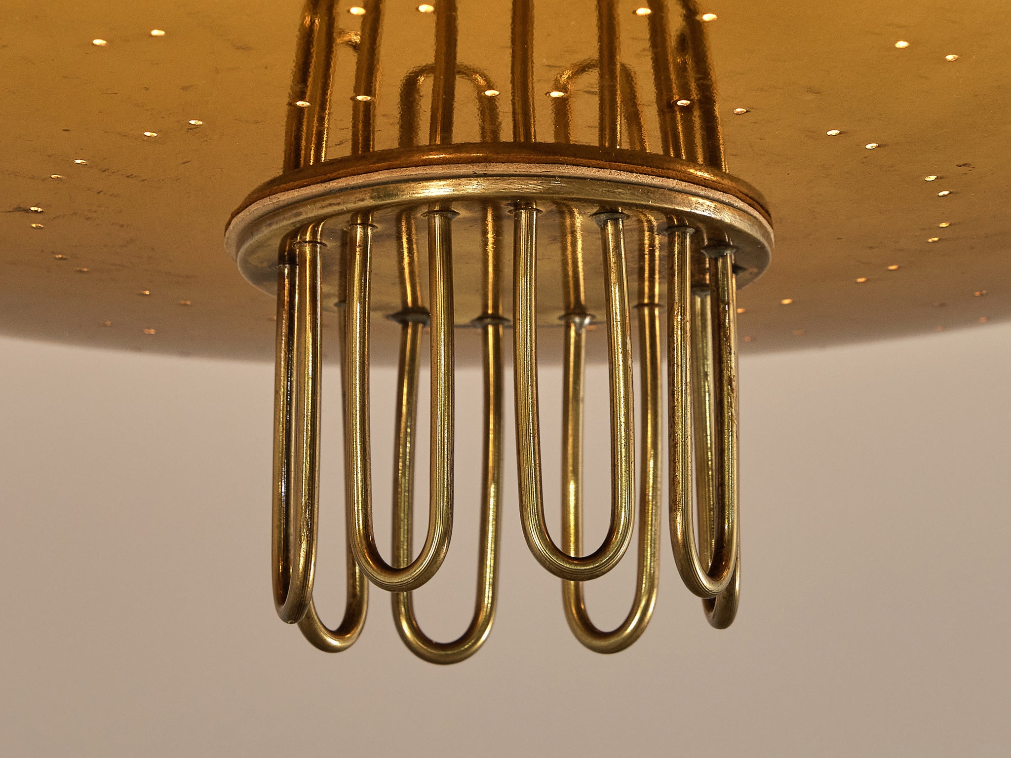 Paavo Tynell for Idman Chandelier in Brass lighting Morentz
