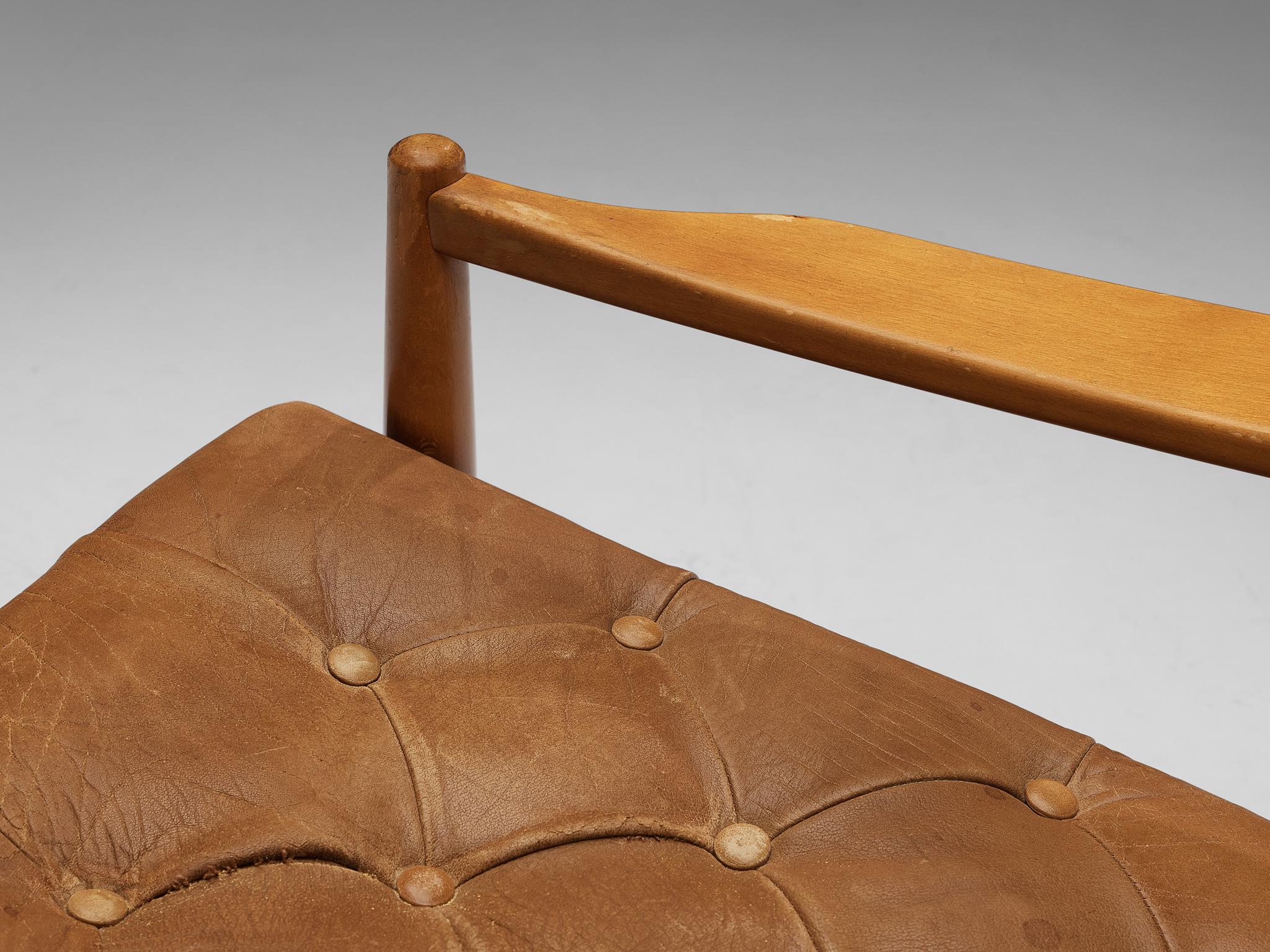 Ingemar Thillmark for OPE 'Läckö' Lounge Chair in Brown Leather seating Morentz