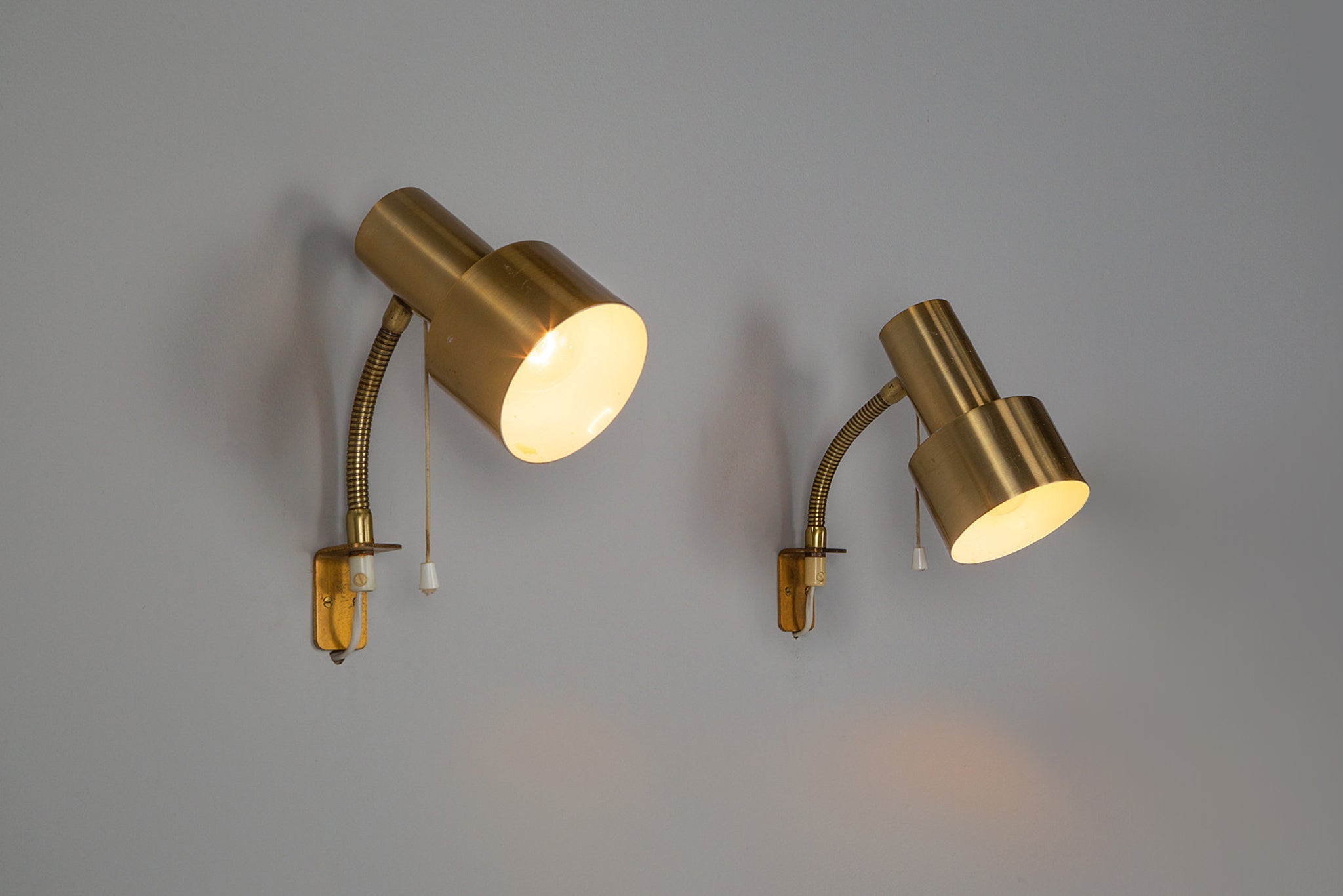 Pair of Swedish Brass Wall Lights lighting Morentz
