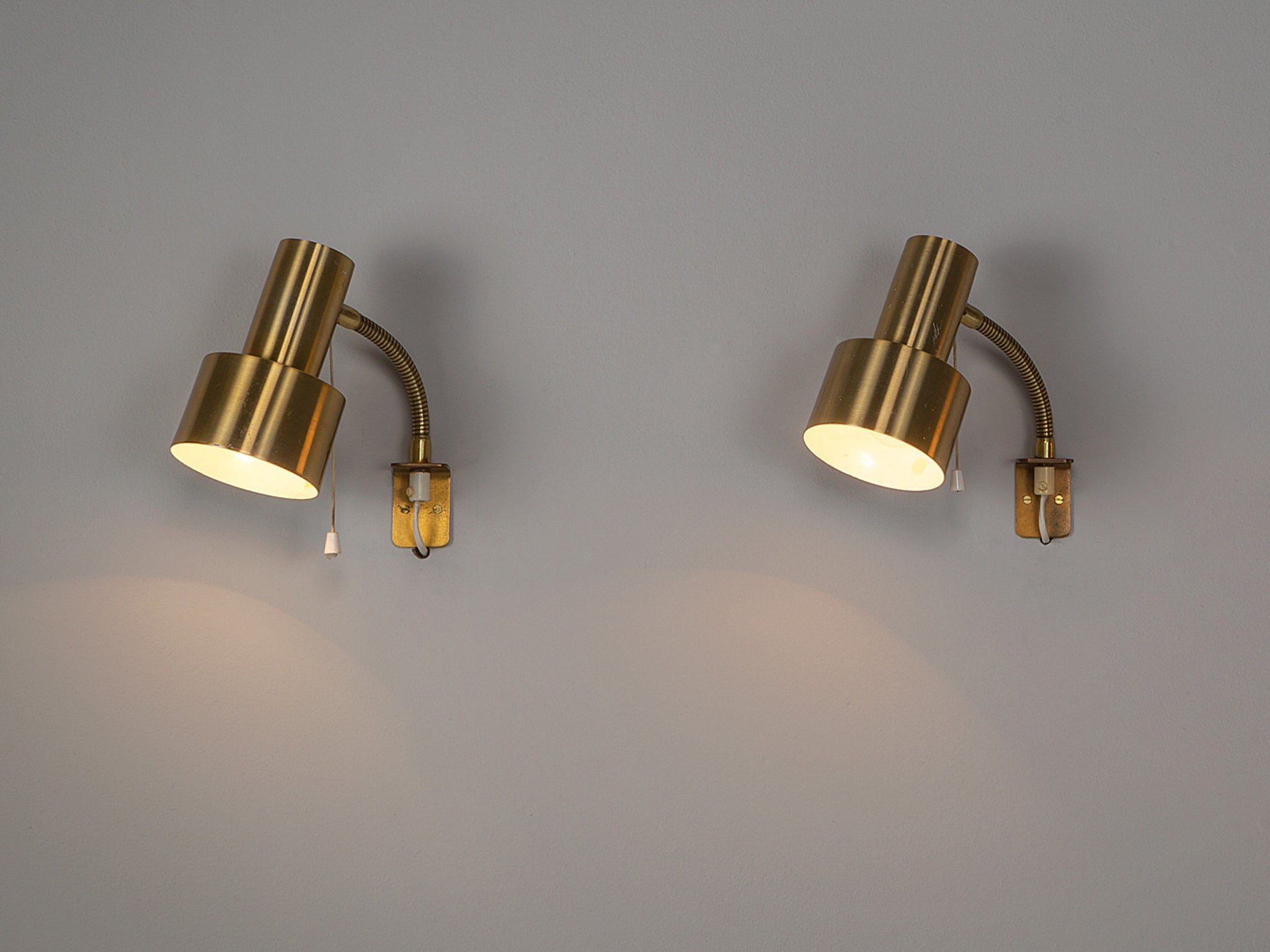 Pair of Swedish Brass Wall Lights lighting Morentz