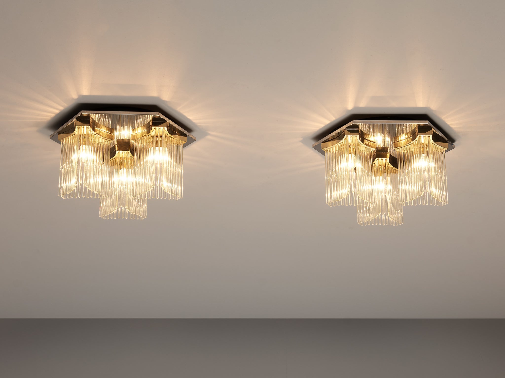 Gaetano Sciolari Ceiling Lights in Metal and Glass lighting Morentz