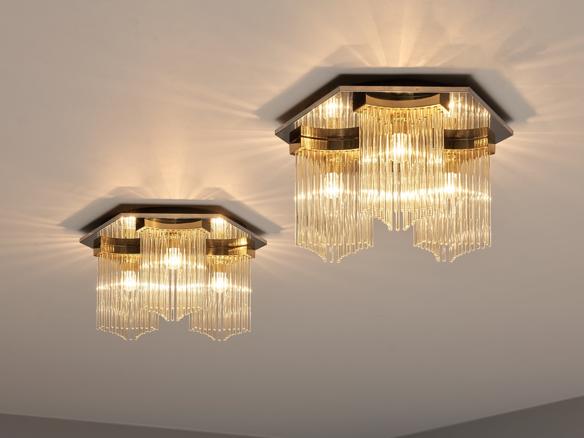 Gaetano Sciolari Ceiling Lights in Metal and Glass lighting Morentz