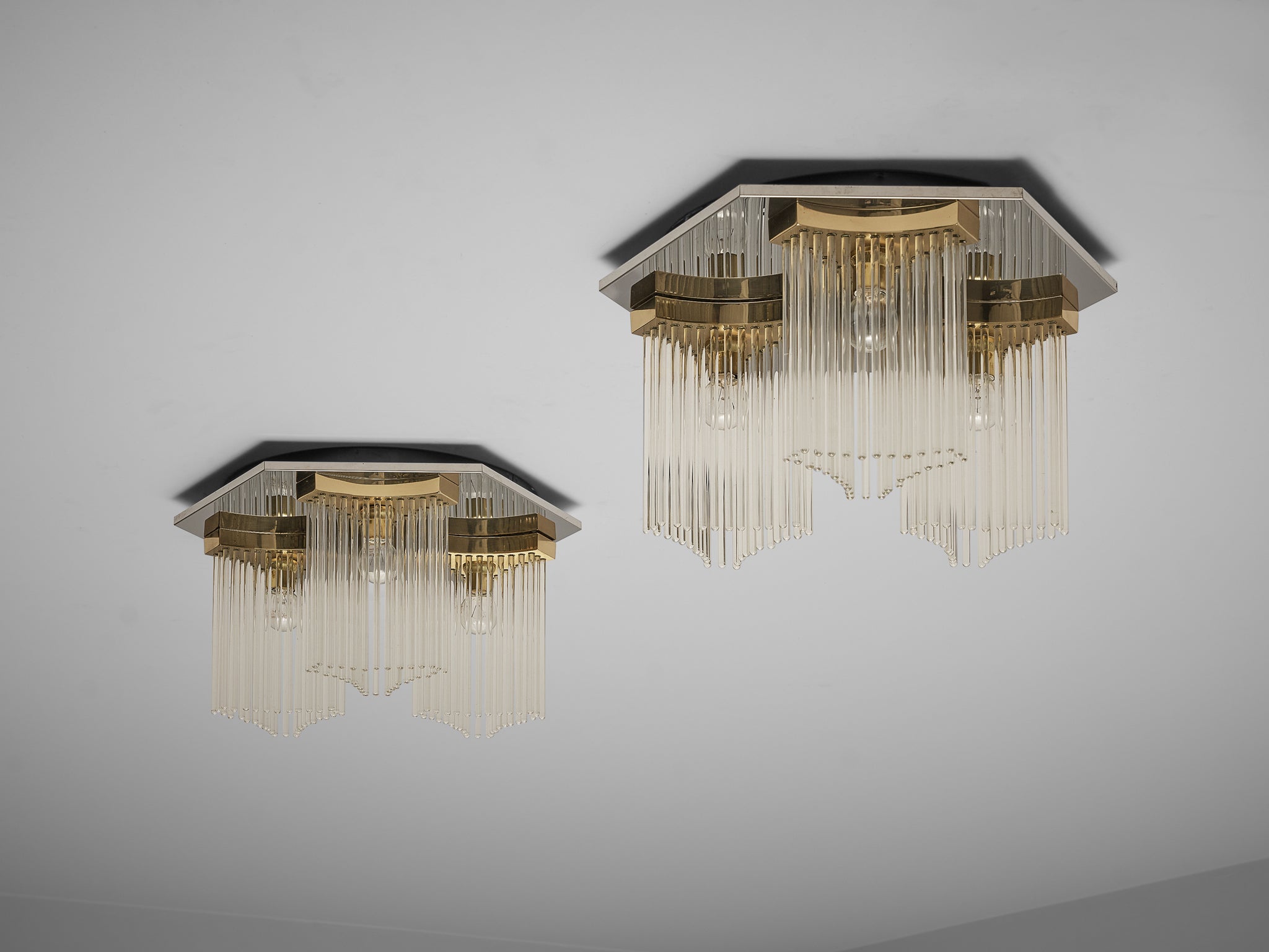 Gaetano Sciolari Ceiling Lights in Metal and Glass lighting Morentz