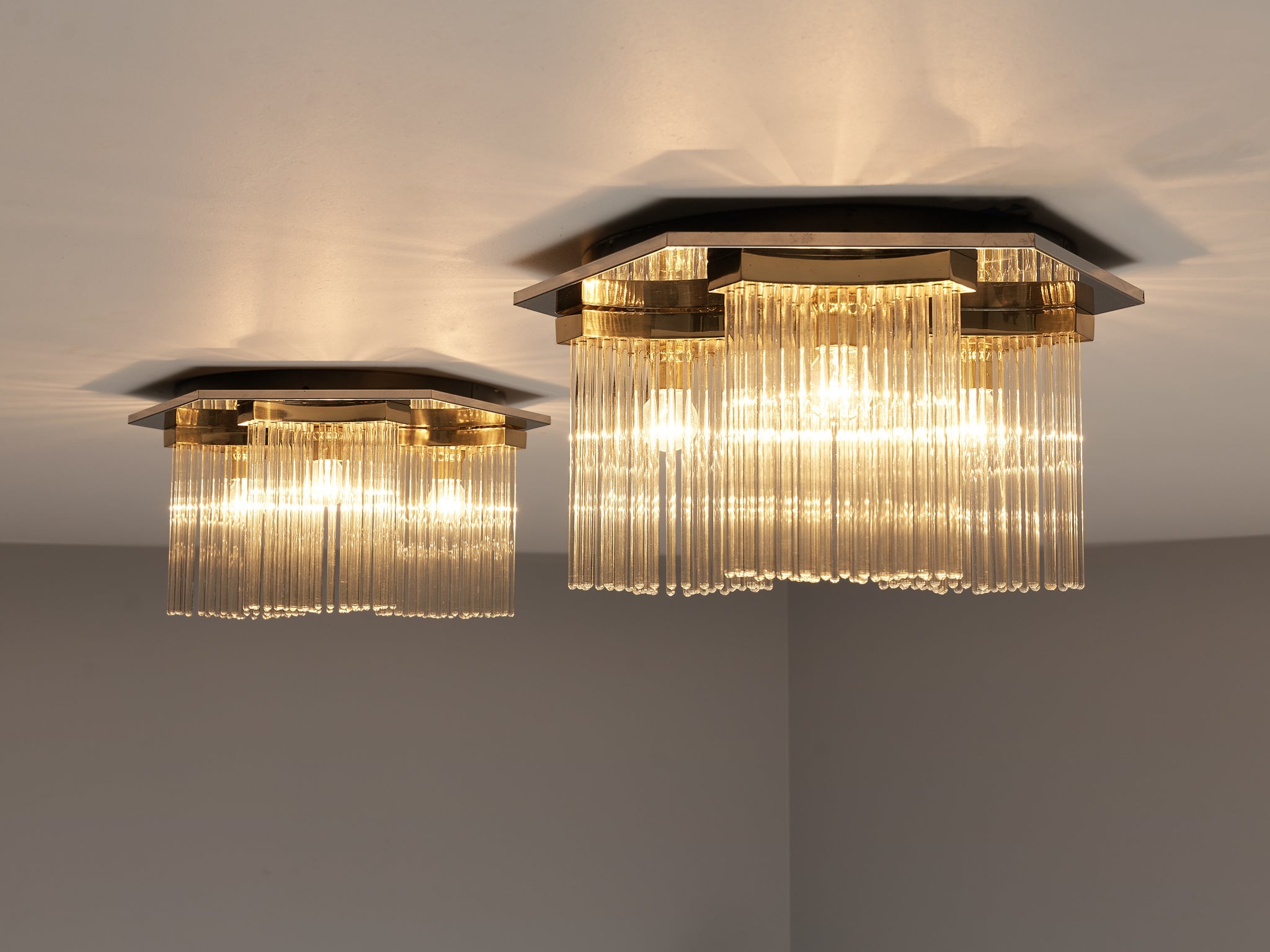 Gaetano Sciolari Ceiling Lights in Metal and Glass lighting Morentz