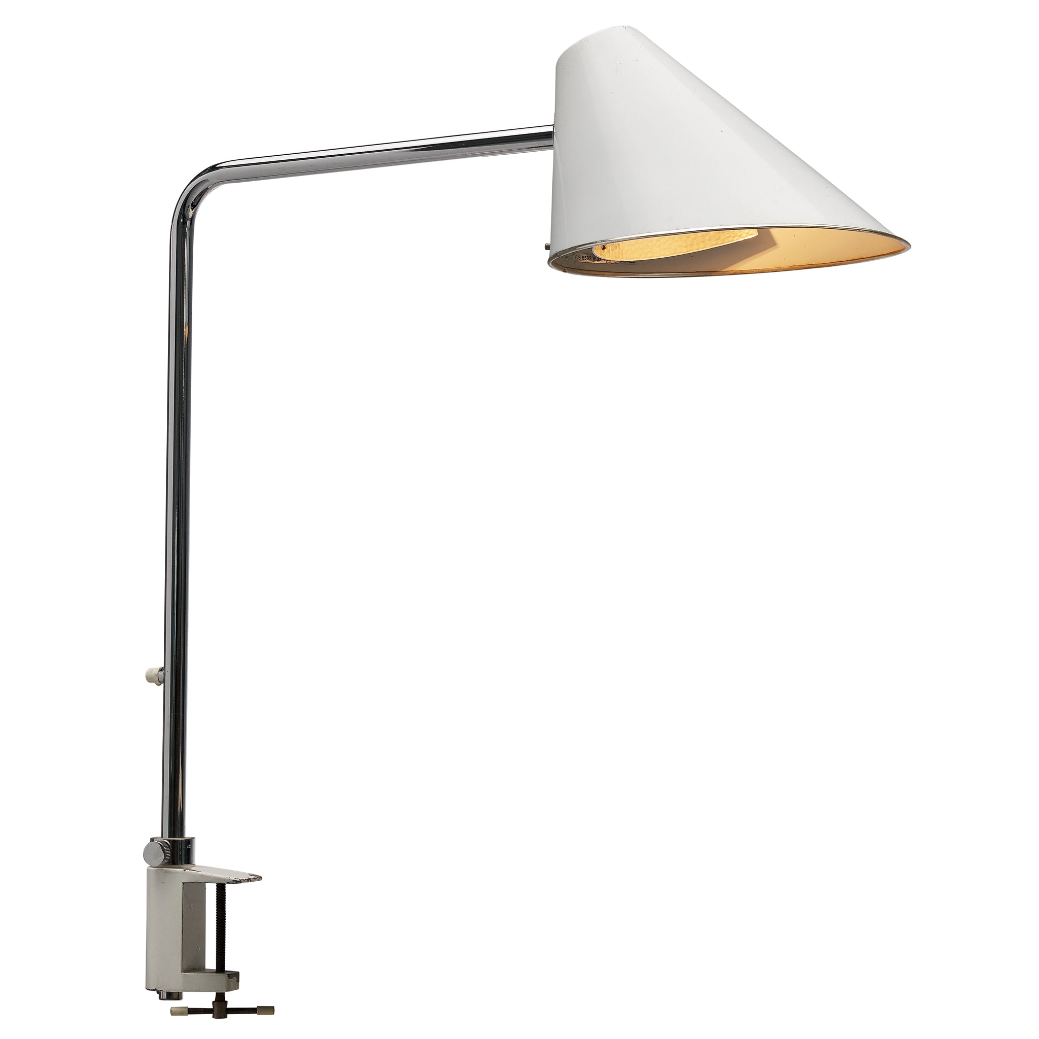 S. Björklund and L. Gustafsson Swedish "Delux" Desk Lamp in Chromed Steel Lighting Morentz