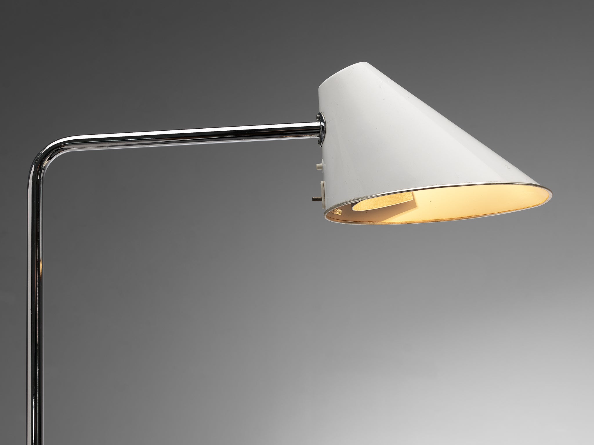 S. Björklund and L. Gustafsson Swedish "Delux" Desk Lamp in Chromed Steel Lighting Morentz