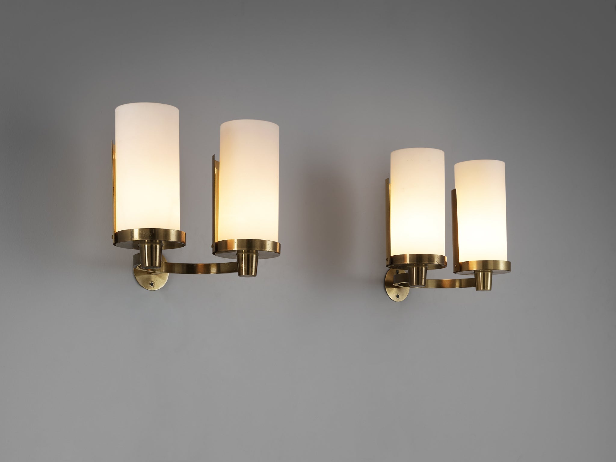 Rolf Graae Wall Lights in Opal Glass and Brass lighting Morentz
