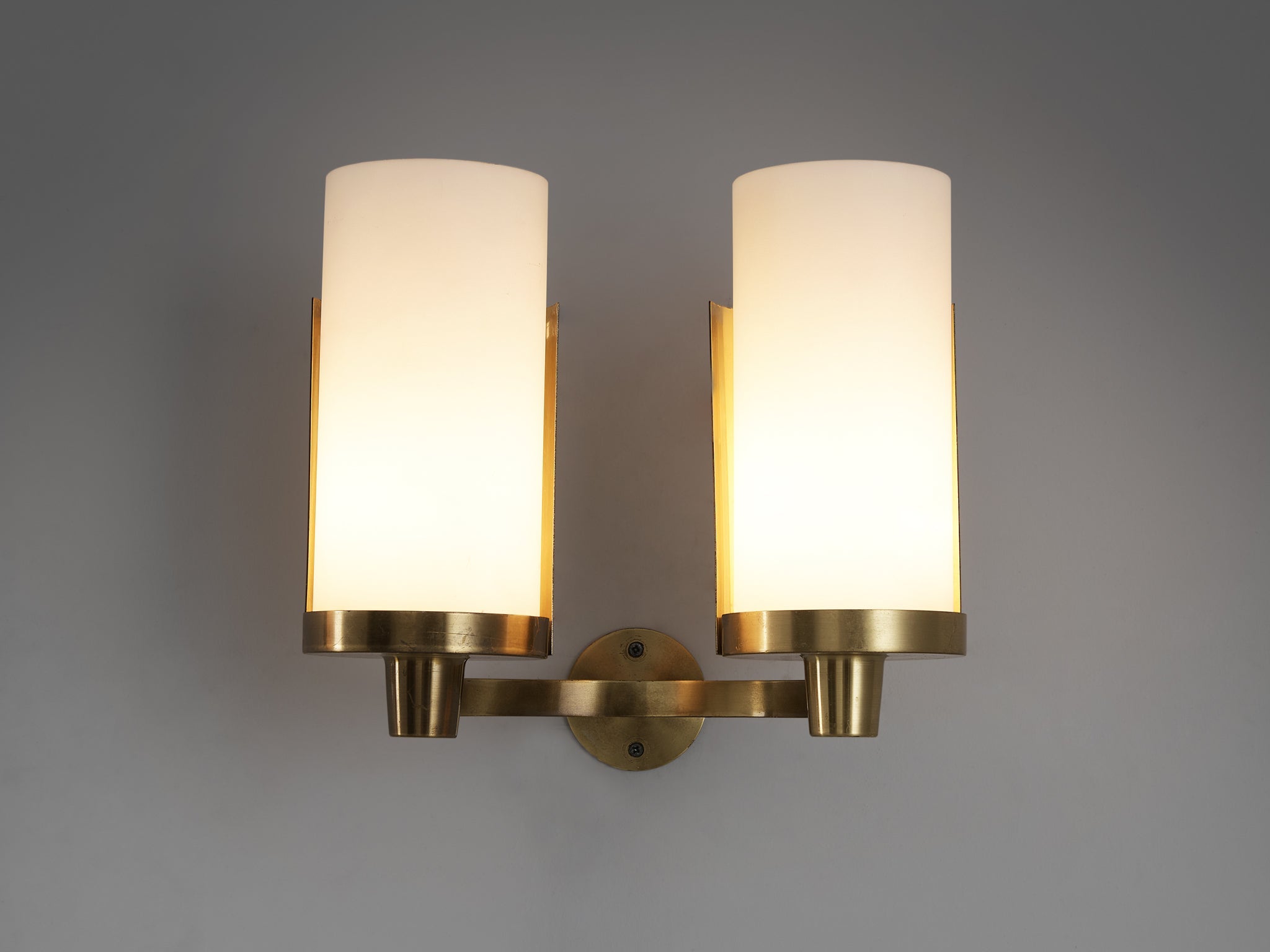 Rolf Graae Wall Lights in Opal Glass and Brass lighting Morentz