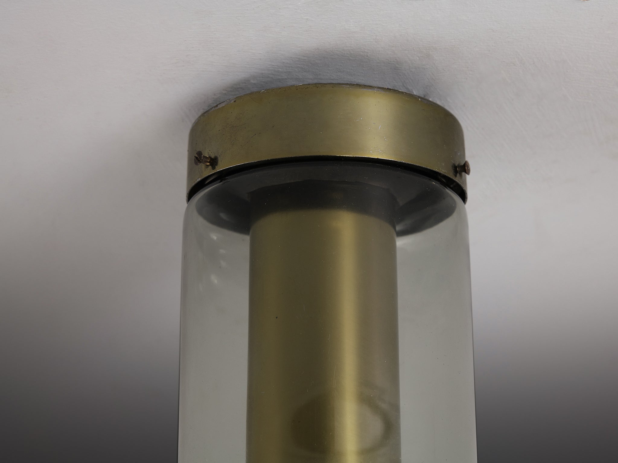 RAAK Ceiling Light 'Maxi-Light Bulb' in Smoked Glass and Brass Lighting Morentz