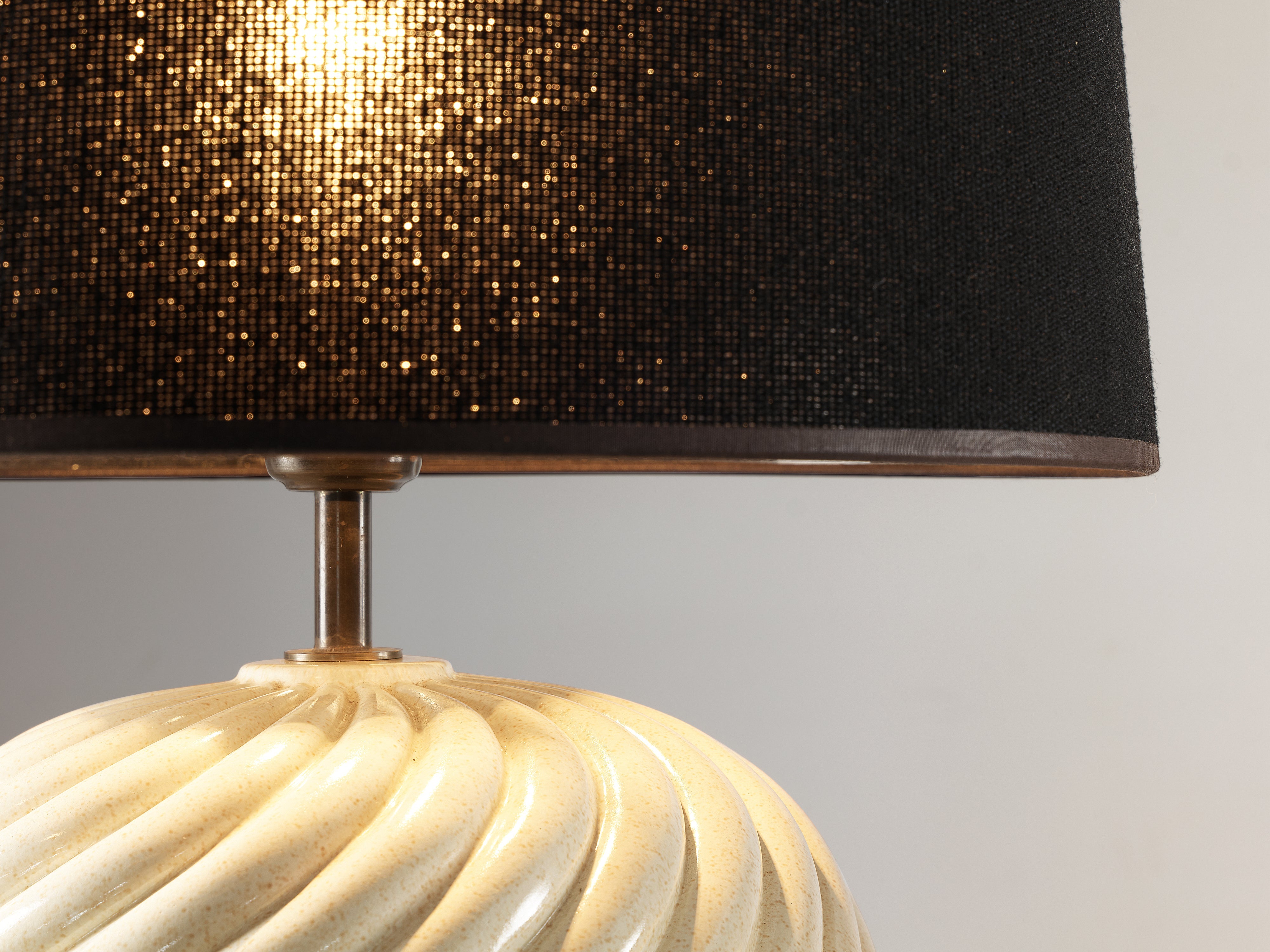 Tommaso Barbi Table Lamp in Brass and Ceramic lighting Morentz