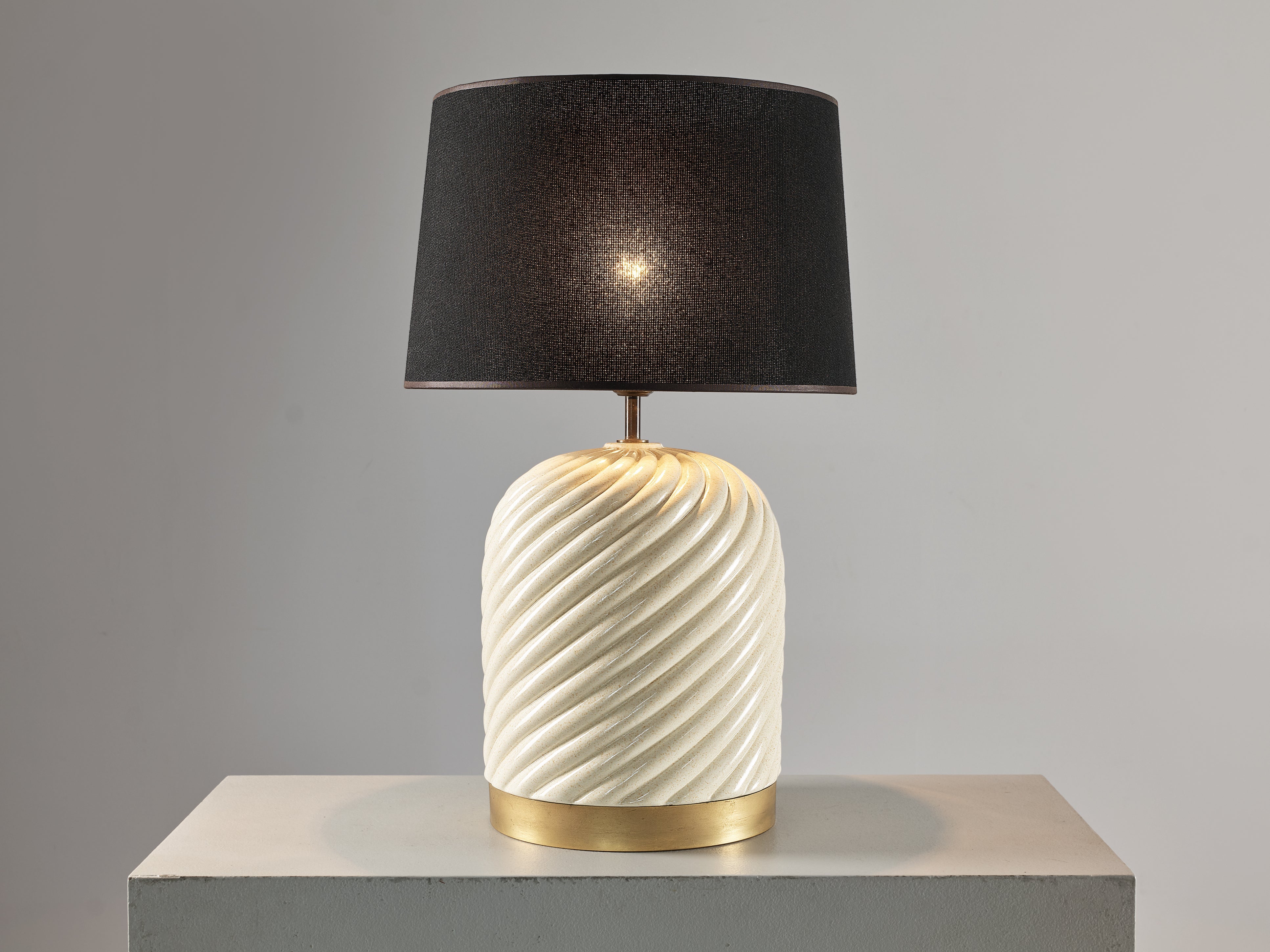 Tommaso Barbi Table Lamp in Brass and Ceramic lighting Morentz