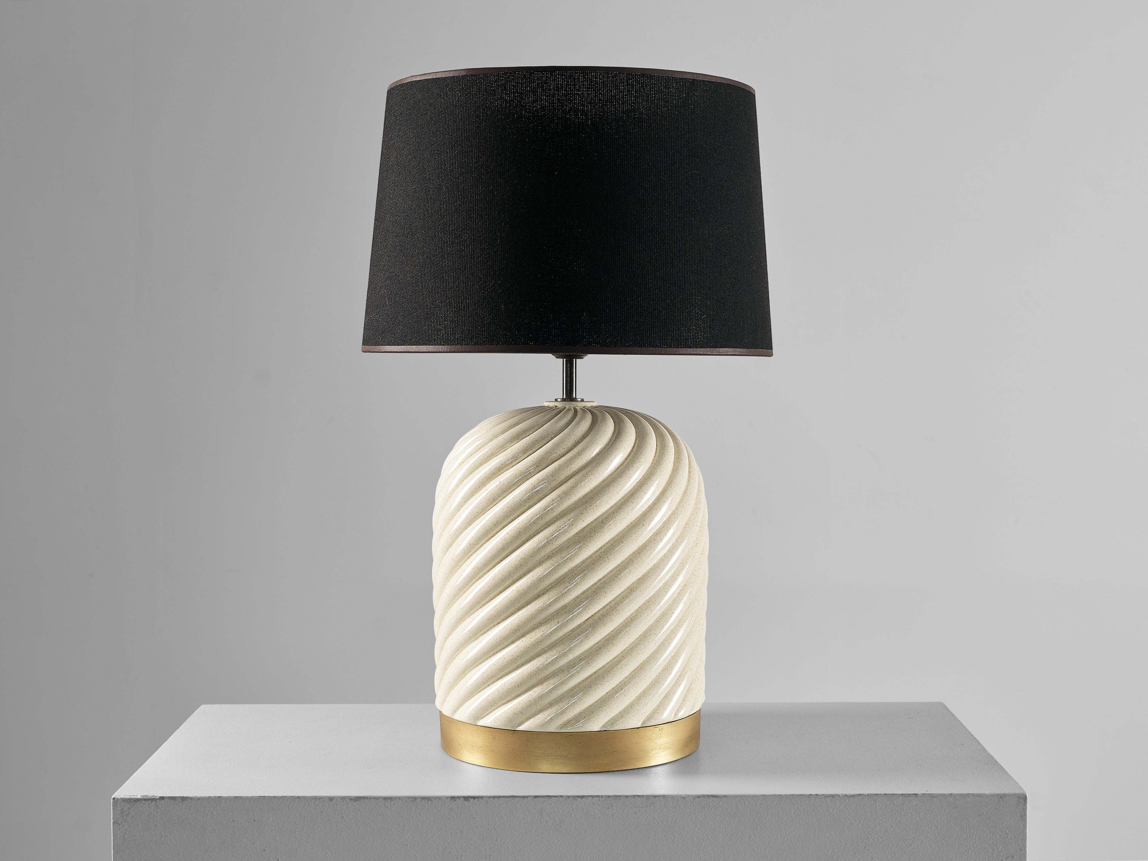 Tommaso Barbi Table Lamp in Brass and Ceramic lighting Morentz