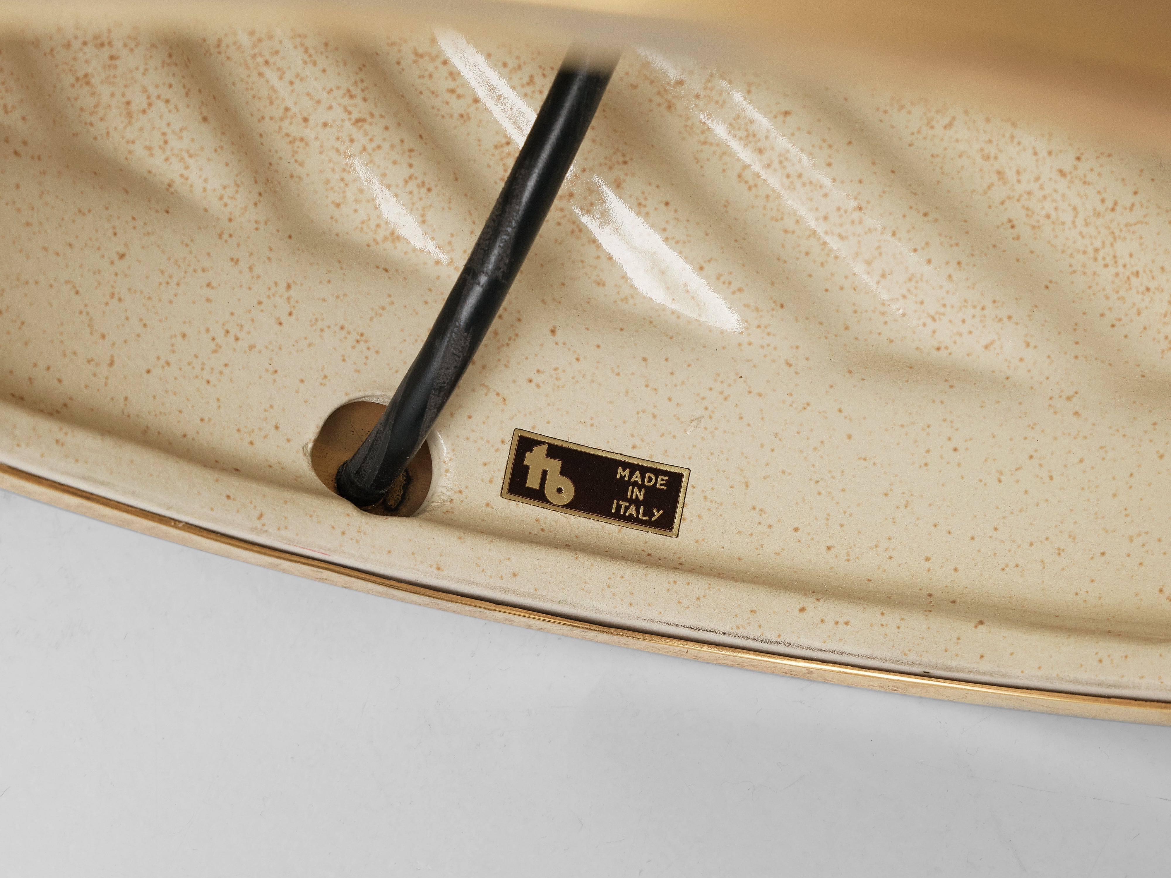 Tommaso Barbi Table Lamp in Brass and Ceramic lighting Morentz