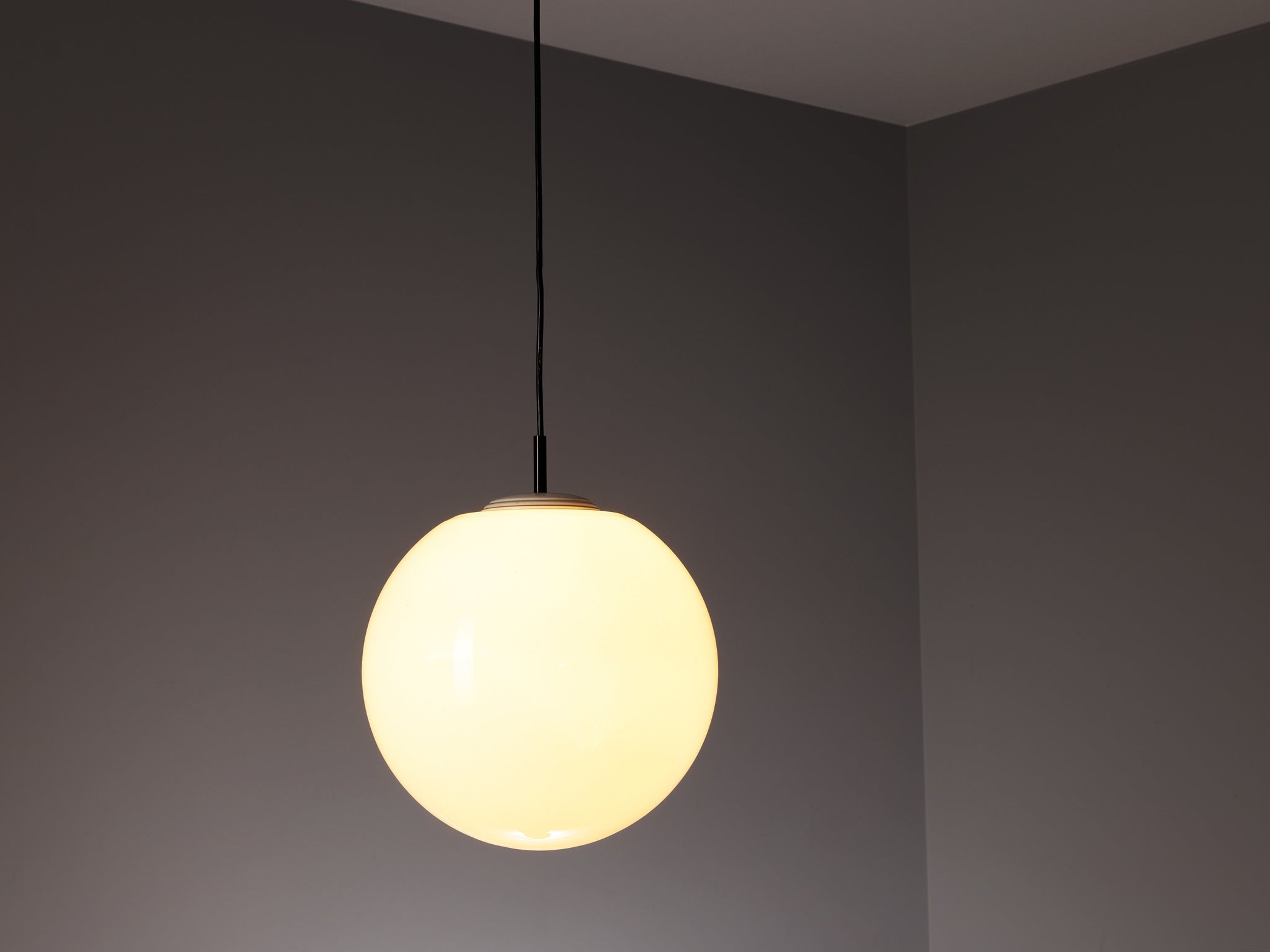 Pendants with Milky Glass Sphere lighting Morentz