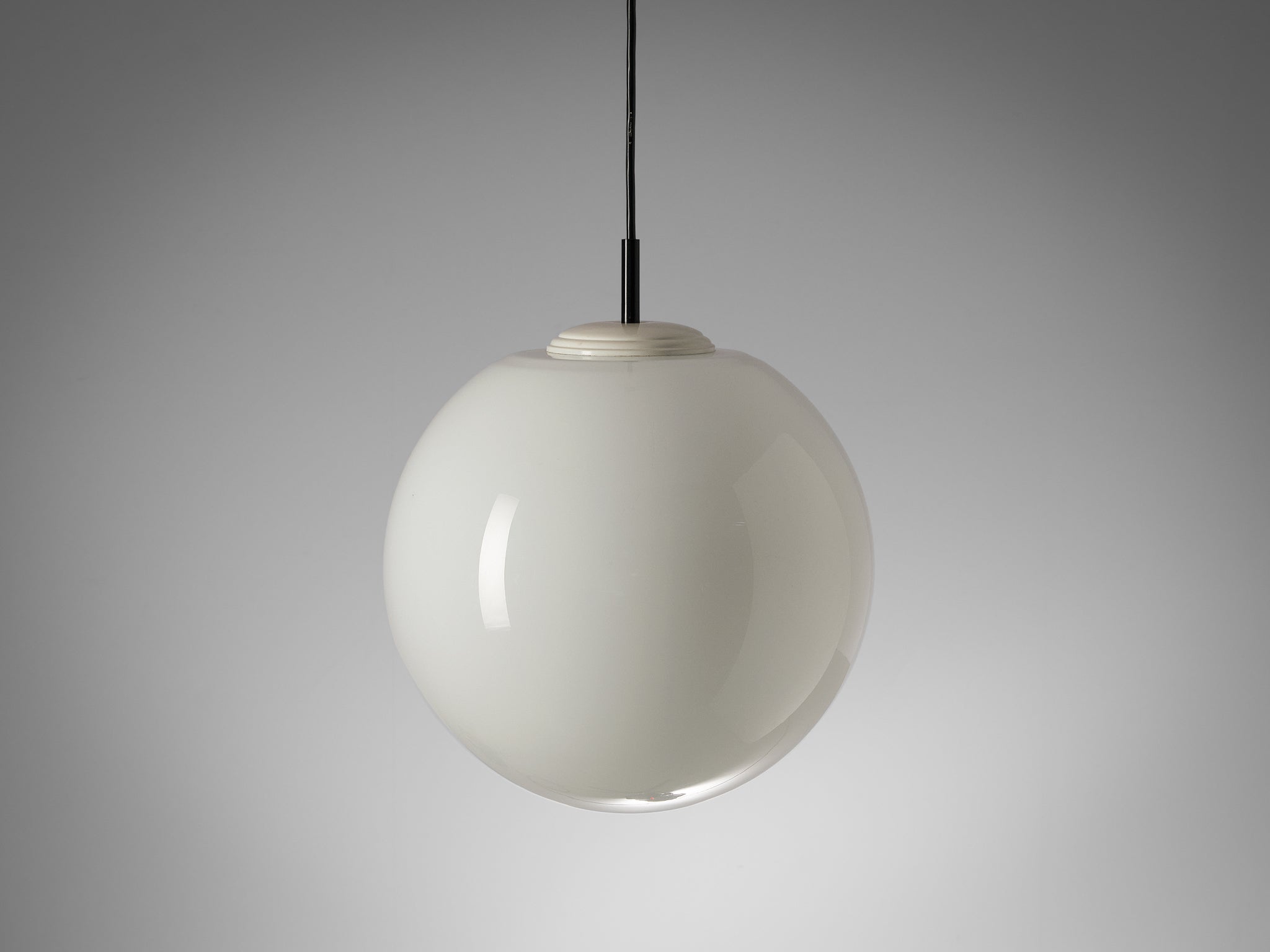 Pendants with Milky Glass Sphere lighting Morentz