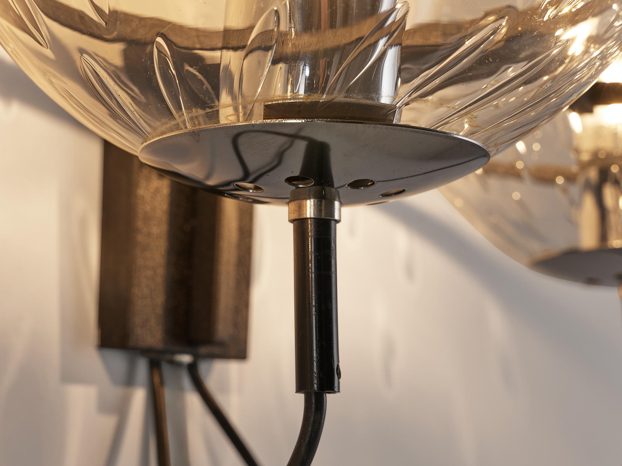 RAAK Wall Light in Chrome and Structured Glass lighting Morentz