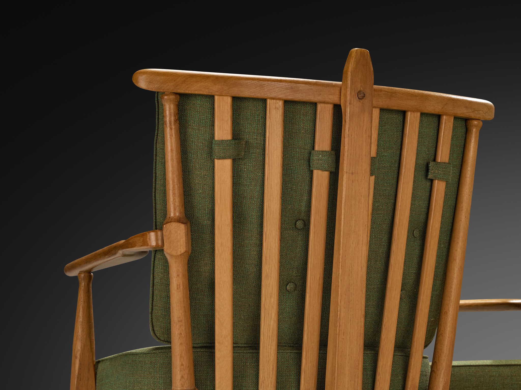 Guillerme & Chambron Lounge Set with Connecting Table in Solid Oak Seating Morentz