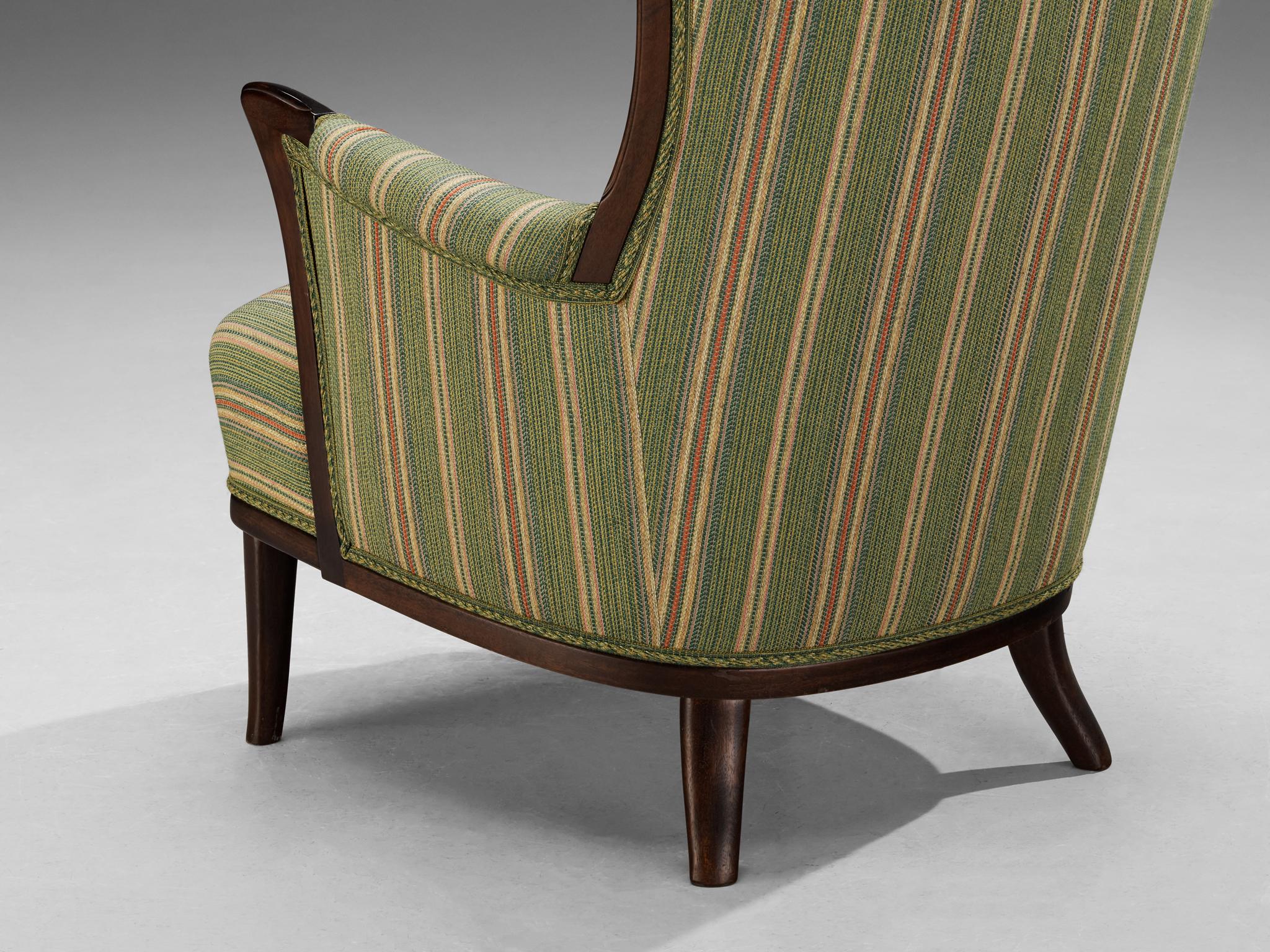 Carl Malmsten Lounge Chair with Original Upholstery