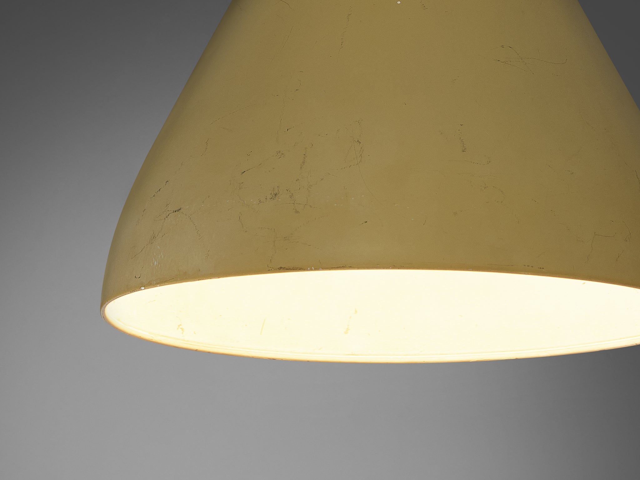 Italian Mid-Century Modern Wall Lamp with Yellow Shade lighting Morentz