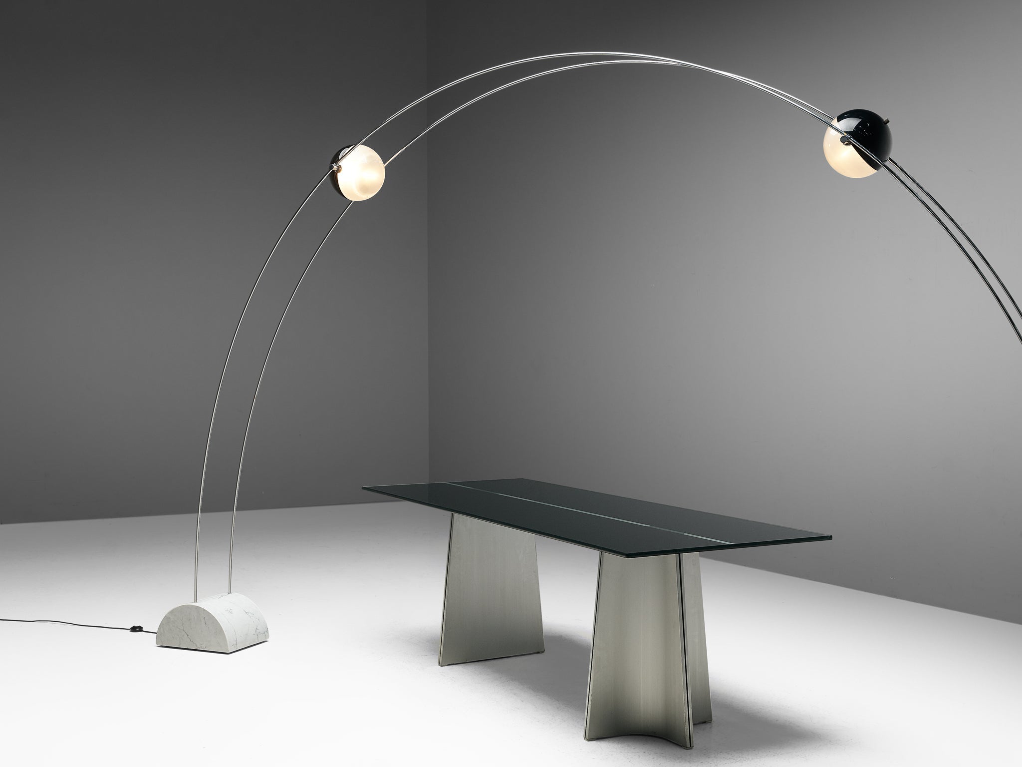 Large A.R.D.I.T.I. for Sormani Floor Lamp 'Ponte' in Marble and Metal lighting Morentz