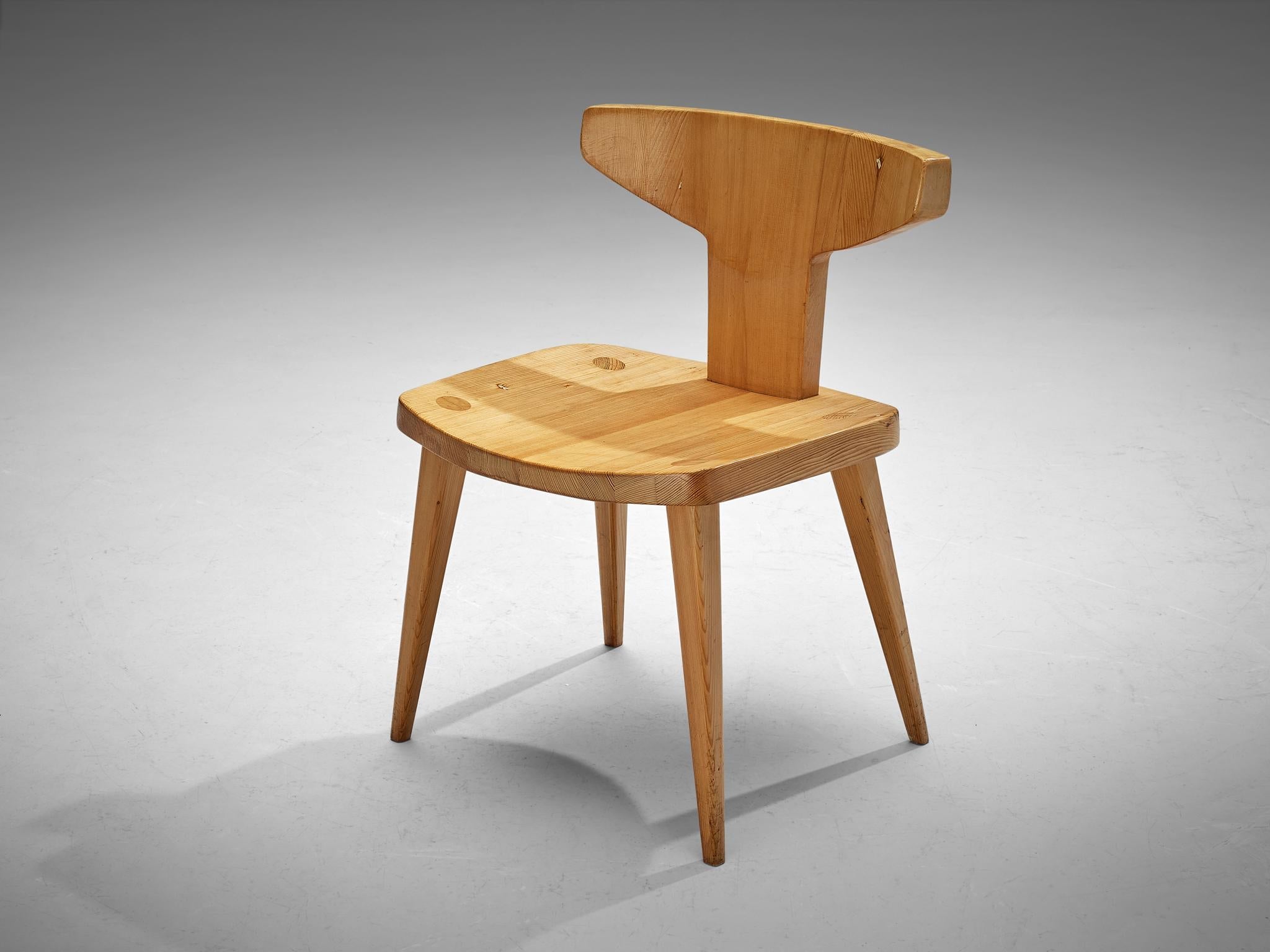 Jacob Kielland-Brandt Sculptural Chair in Solid Pine