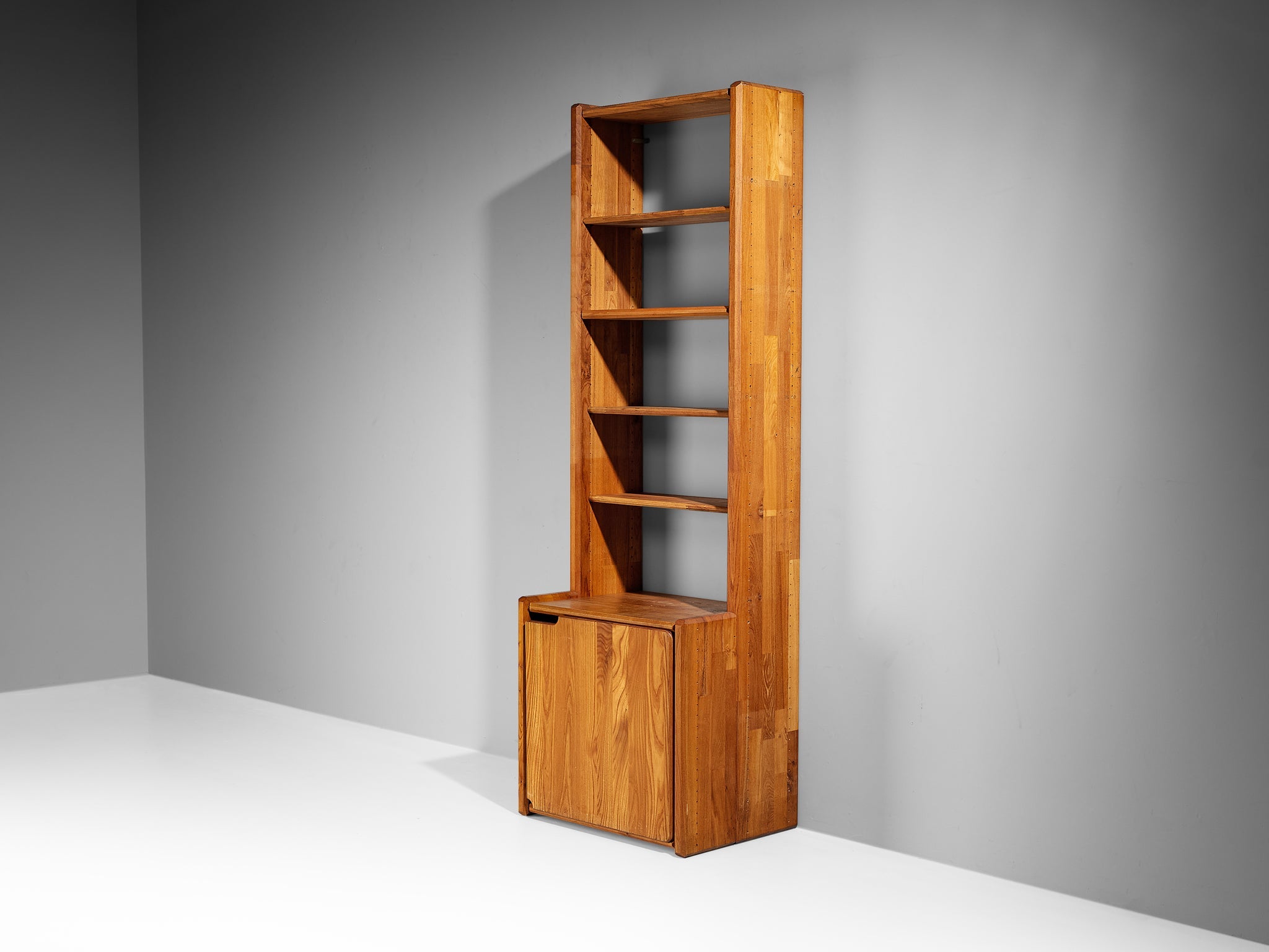 Pierre Chapo 'GO' Bookcase in Solid Elm case pieces and storage cabinets Morentz