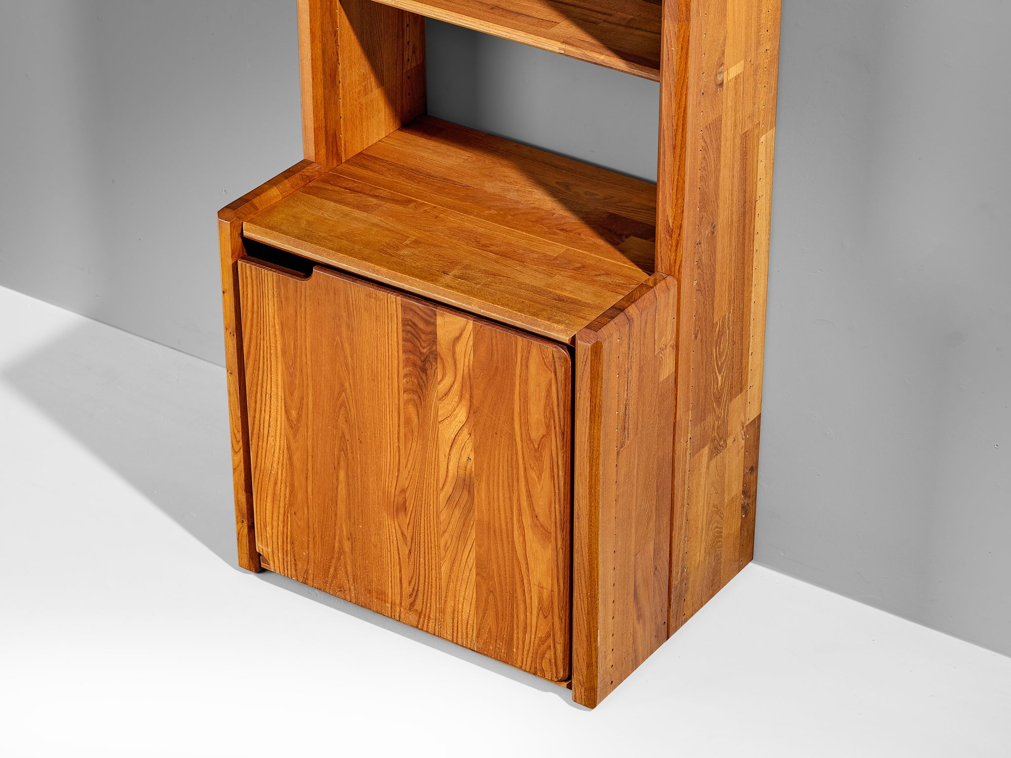 Pierre Chapo 'GO' Bookcase in Solid Elm case pieces and storage cabinets Morentz