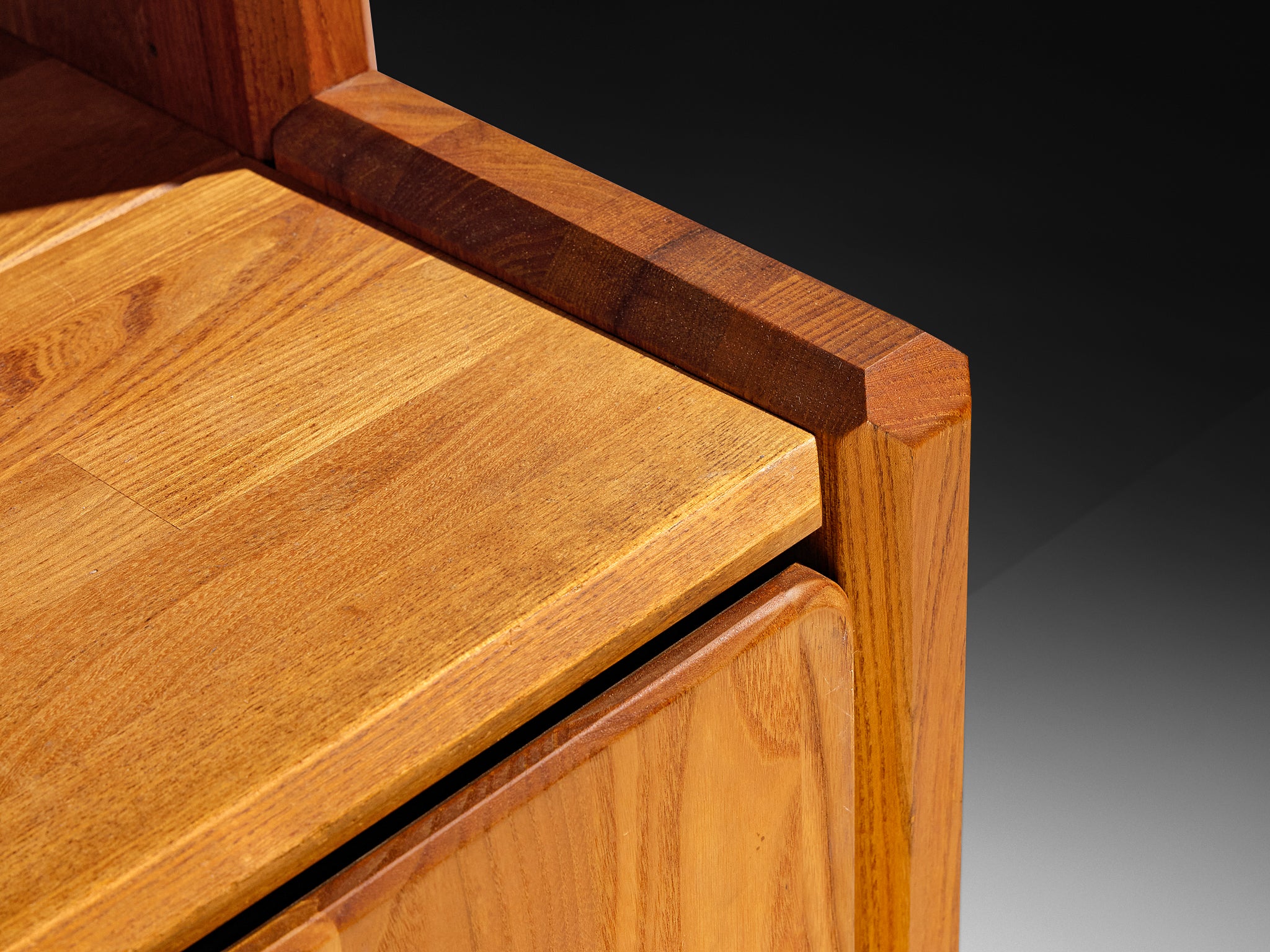 Pierre Chapo 'GO' Bookcase in Solid Elm Case pieces and storage cabinets Morentz