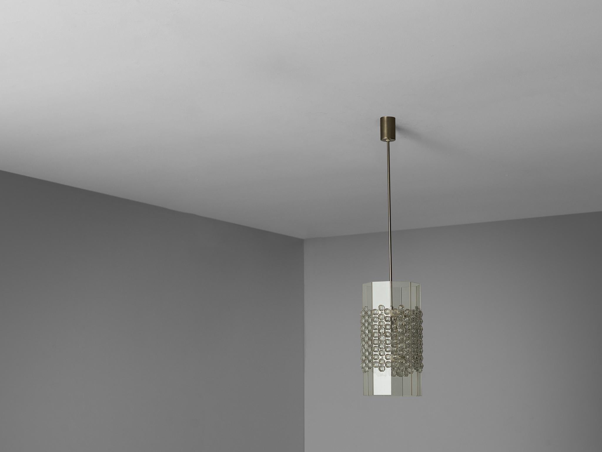 Lucite and Cut Glass Pendant lighting Morentz