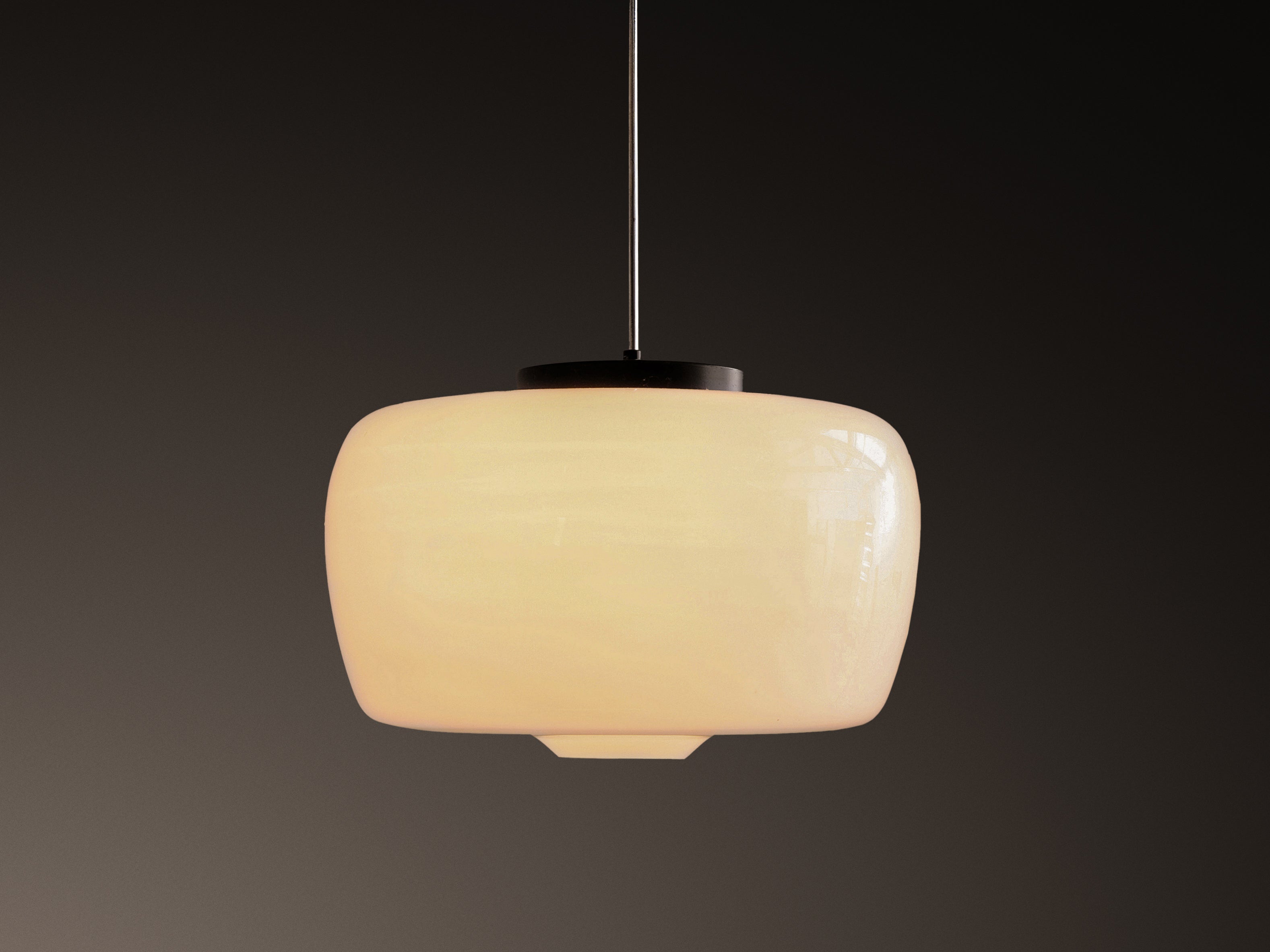 Large Pendants in Opaline Glass Lighting Morentz