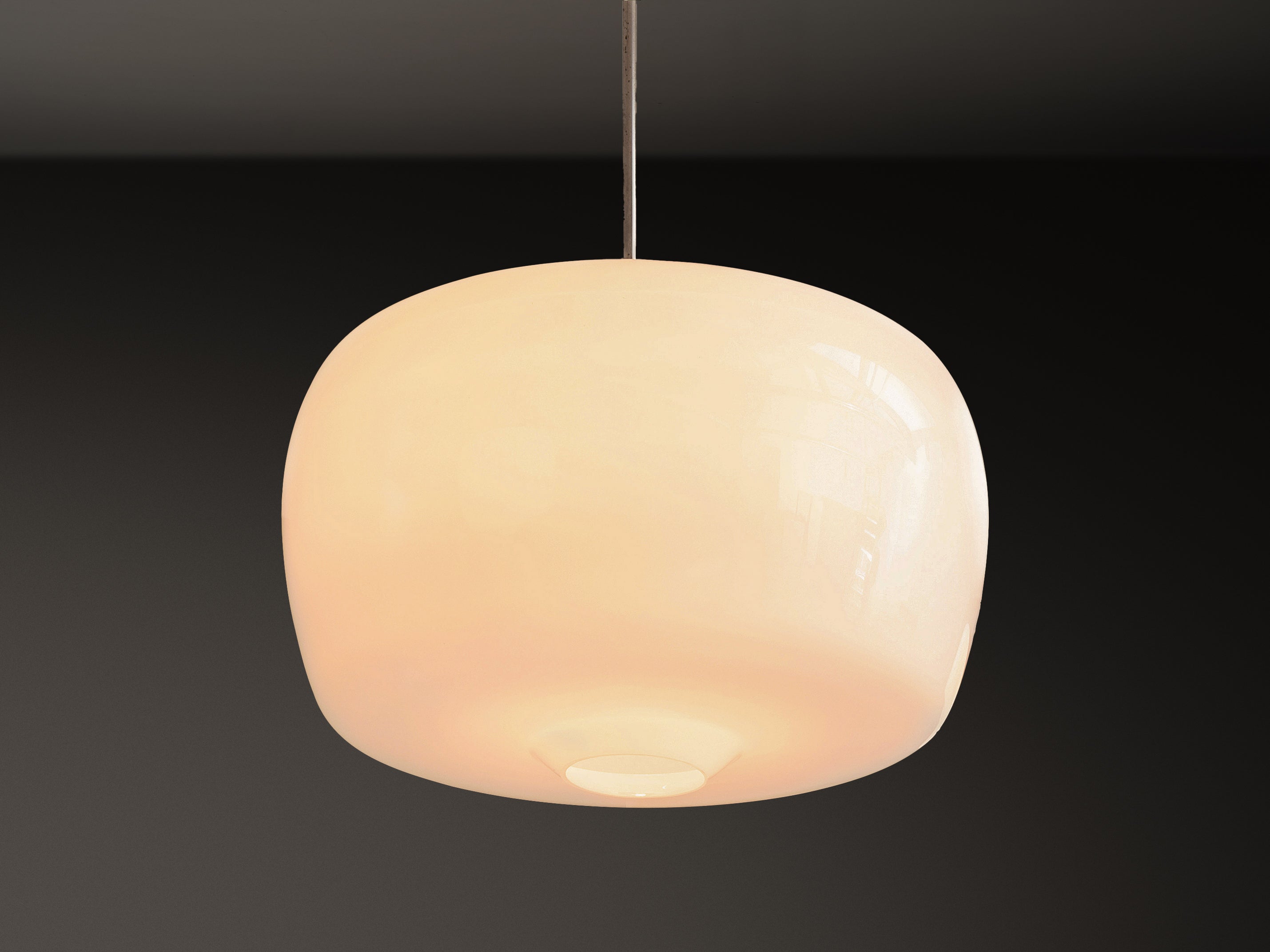 Large Pendants in Opaline Glass Lighting Morentz