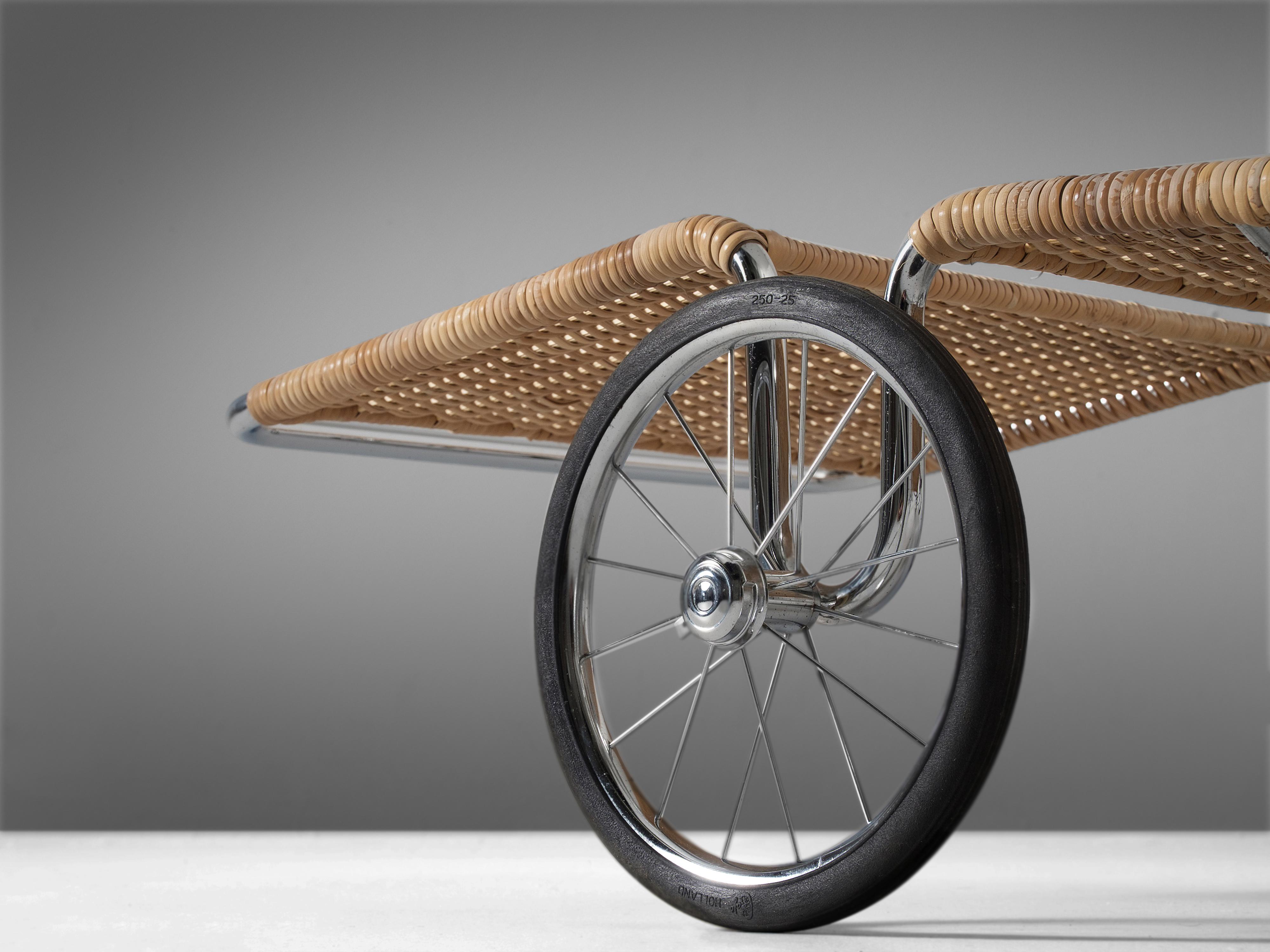 Marcel Breuer for Tecta 'The Mobile Manifesto' Chaise Longue in Cane Wicker Seating Morentz