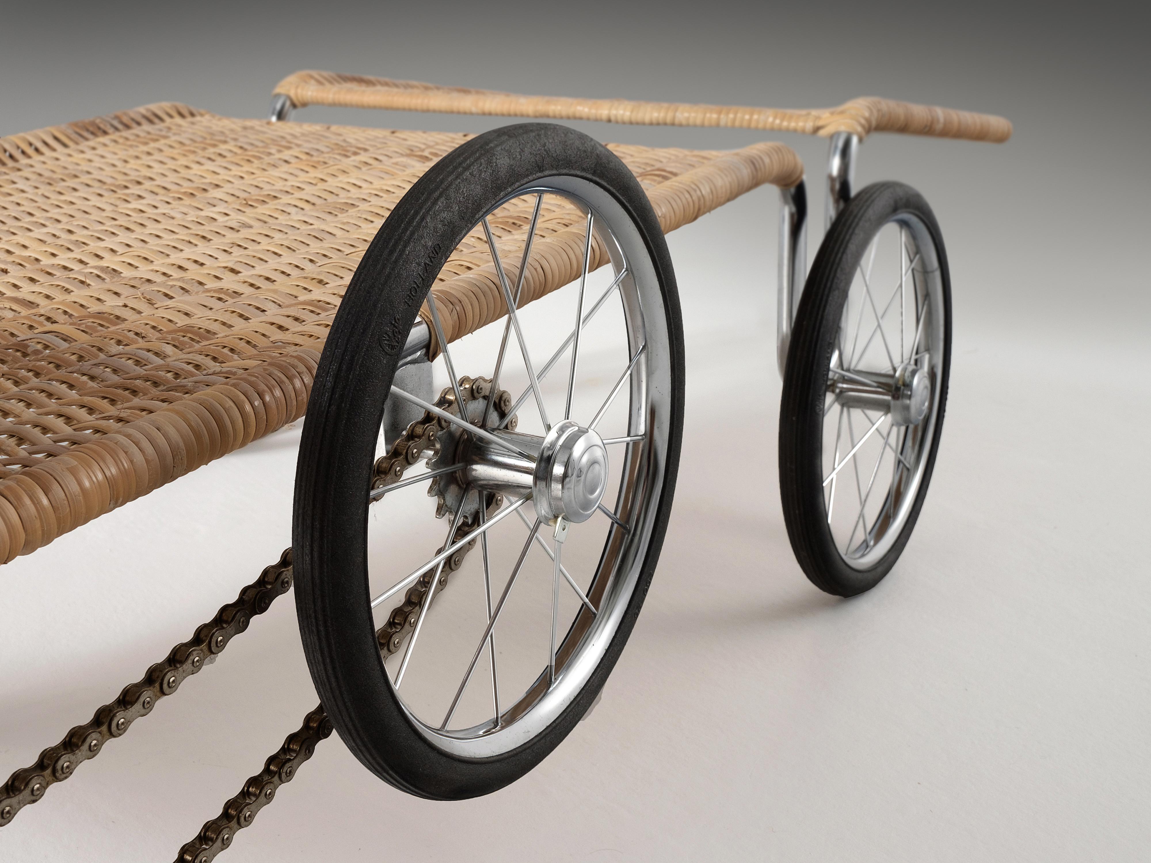 Marcel Breuer for Tecta 'The Mobile Manifesto' Chaise Longue in Cane Wicker Seating Morentz
