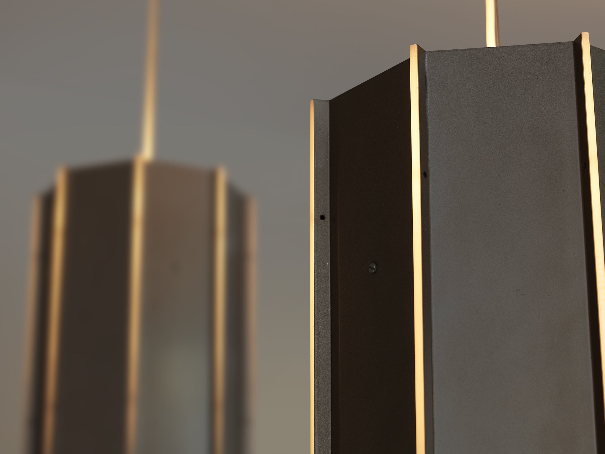 Large RAAK Pendants Model 'B-1011' in Aluminum and Perspex lighting Morentz