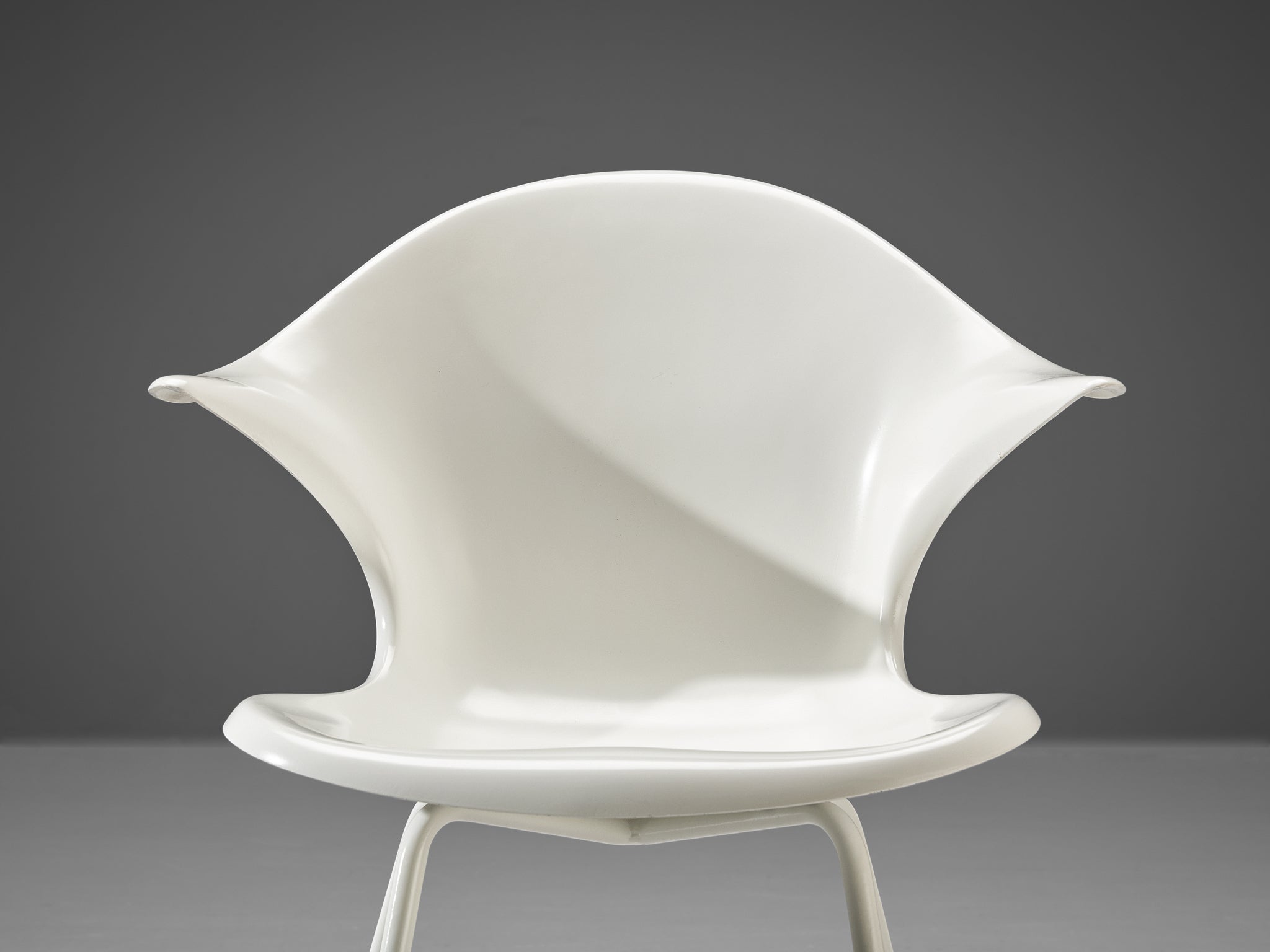 Pair of Eccentric Italian Fiberglass Chairs seating Morentz