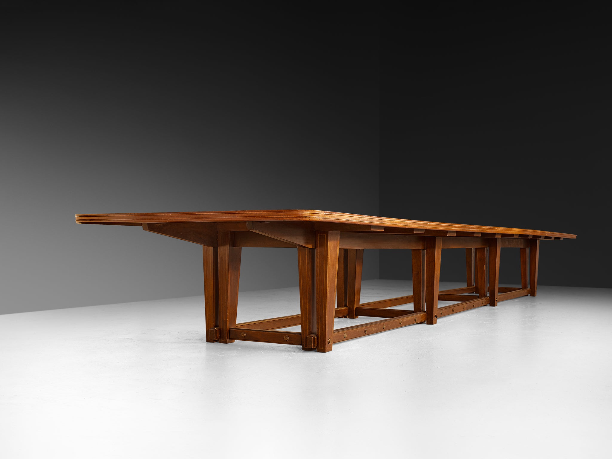 Monumental Table in Walnut with Decorative Inlay tables Morentz