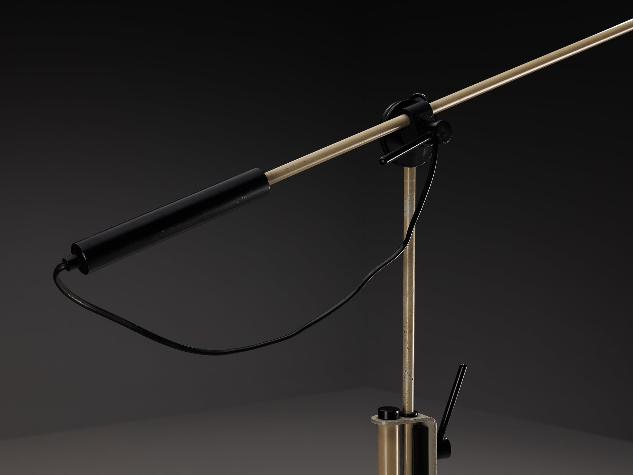 Stilnovo Floor Lamp with Red Shade and Marble Base Lighting Morentz