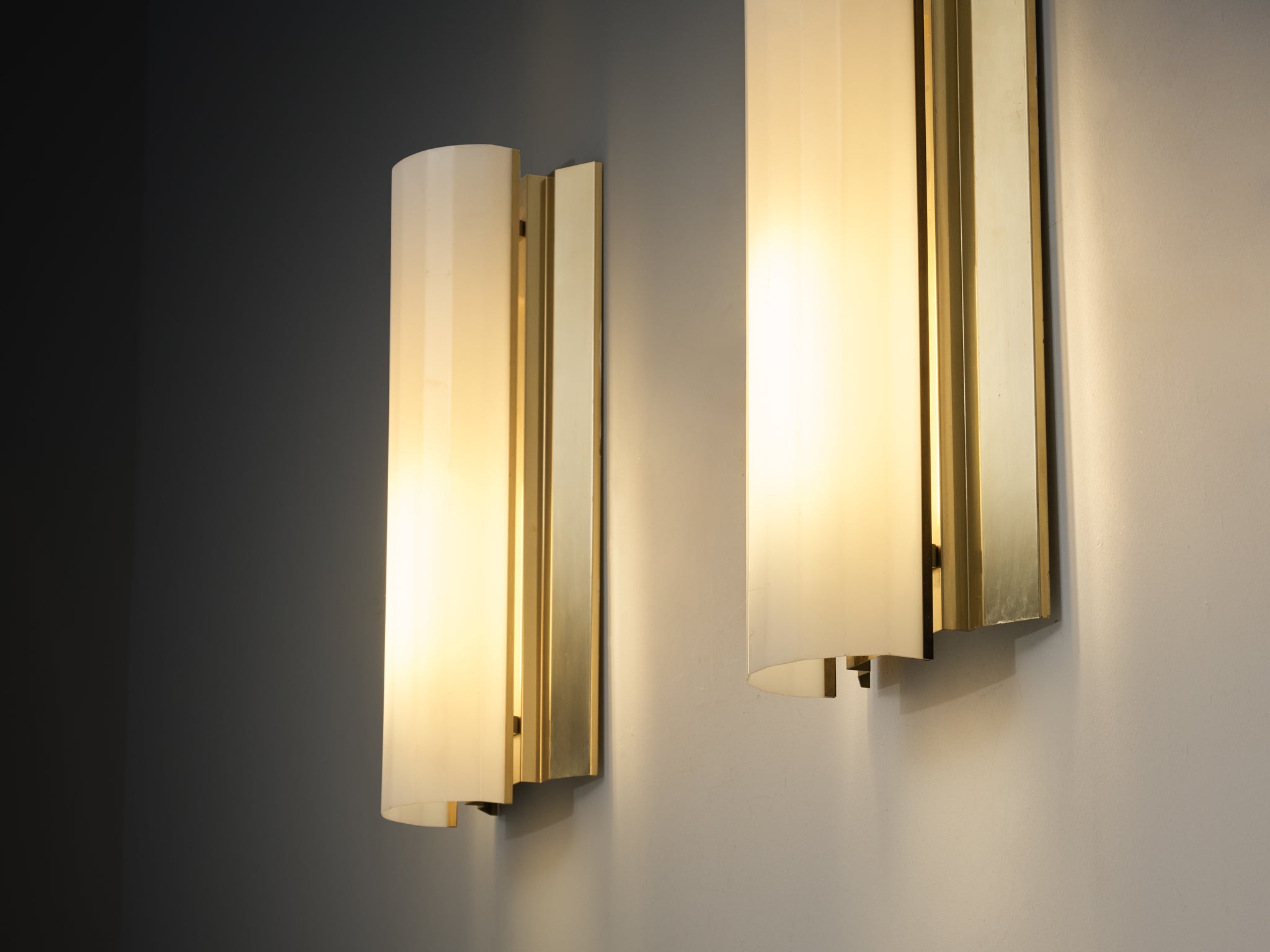 Large Swedish Wall Lights in Brass Lighting Morentz