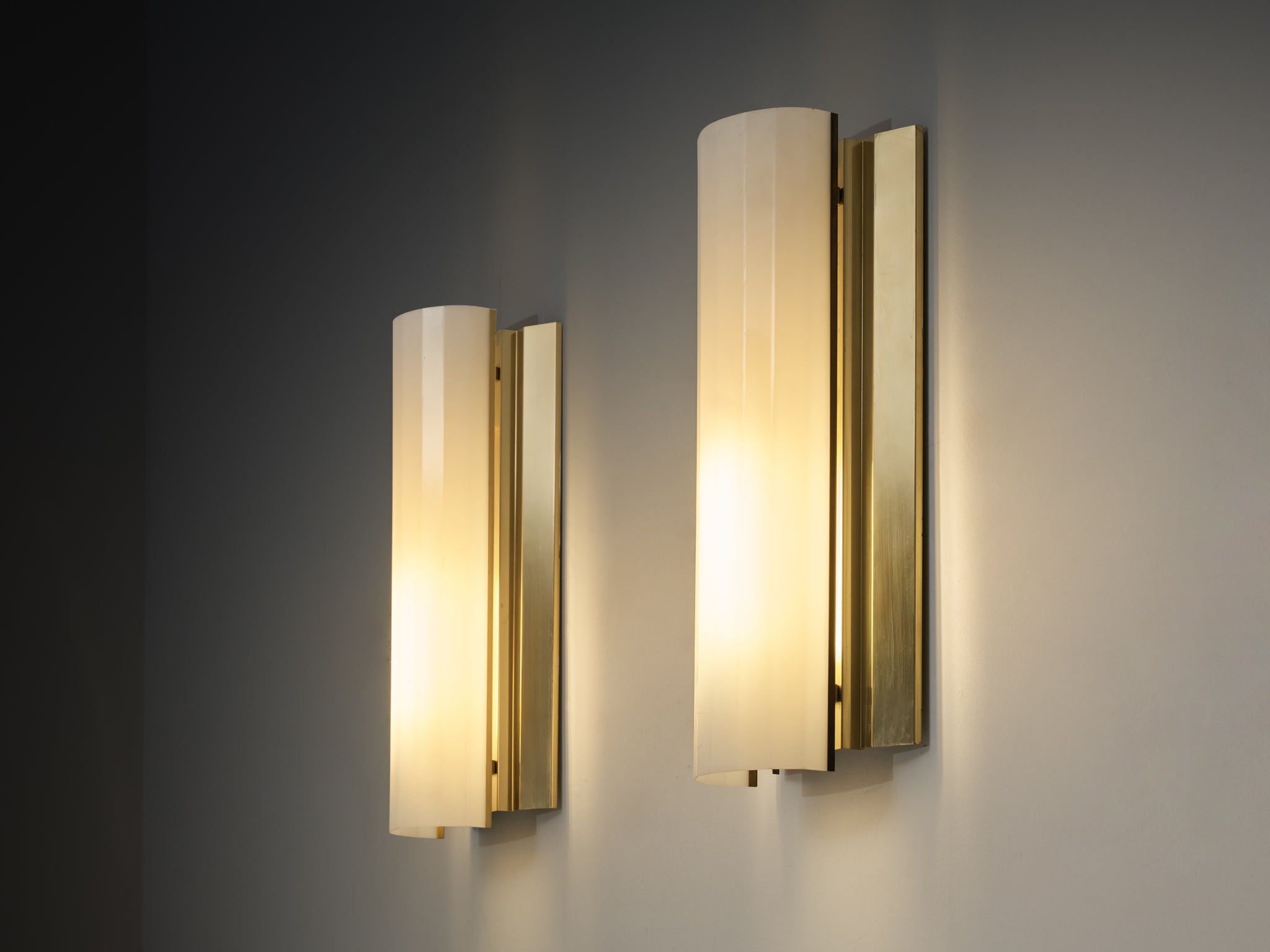 Large Swedish Wall Lights in Brass Lighting Morentz