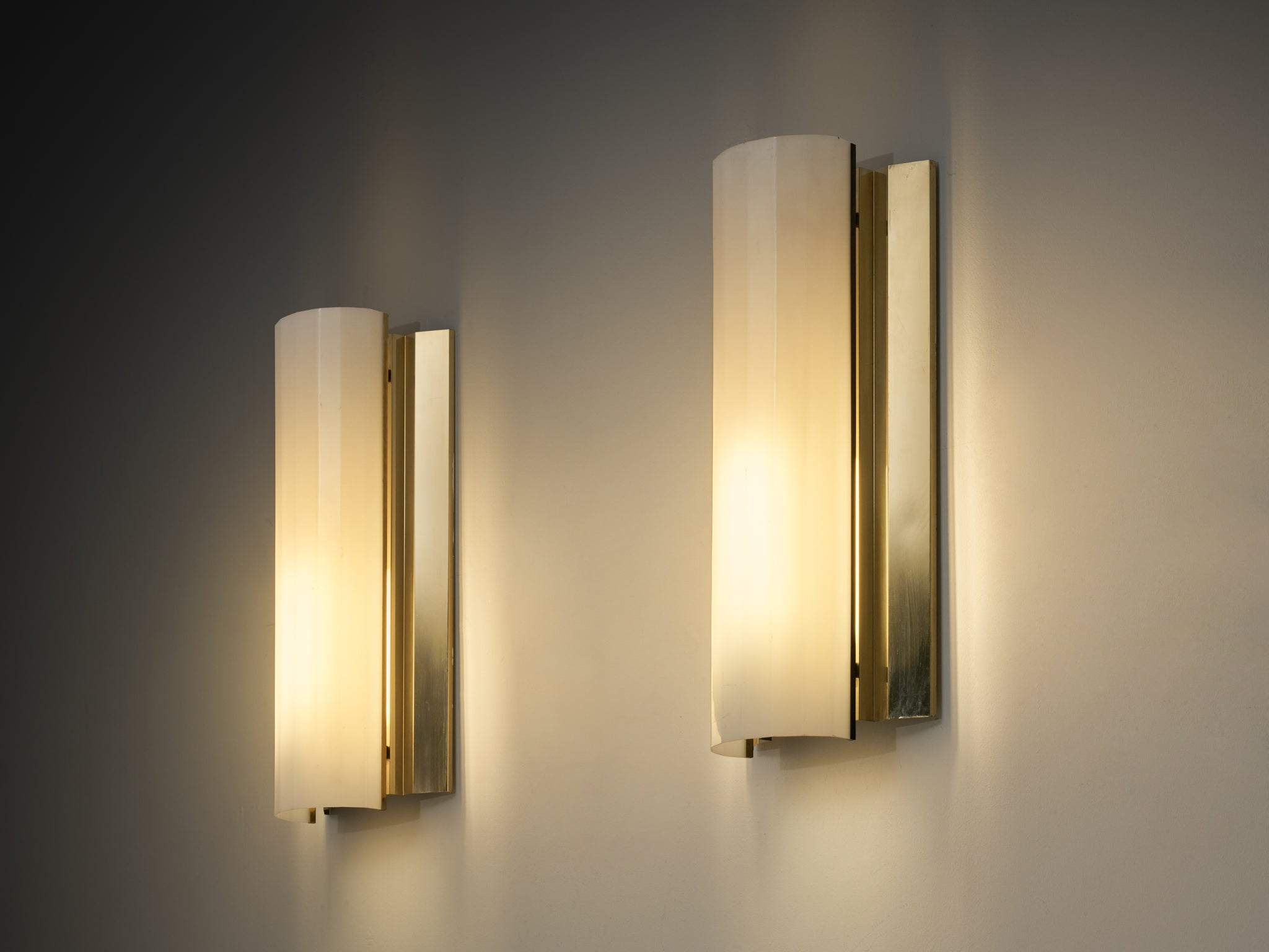 Large Swedish Wall Lights in Brass Lighting Morentz
