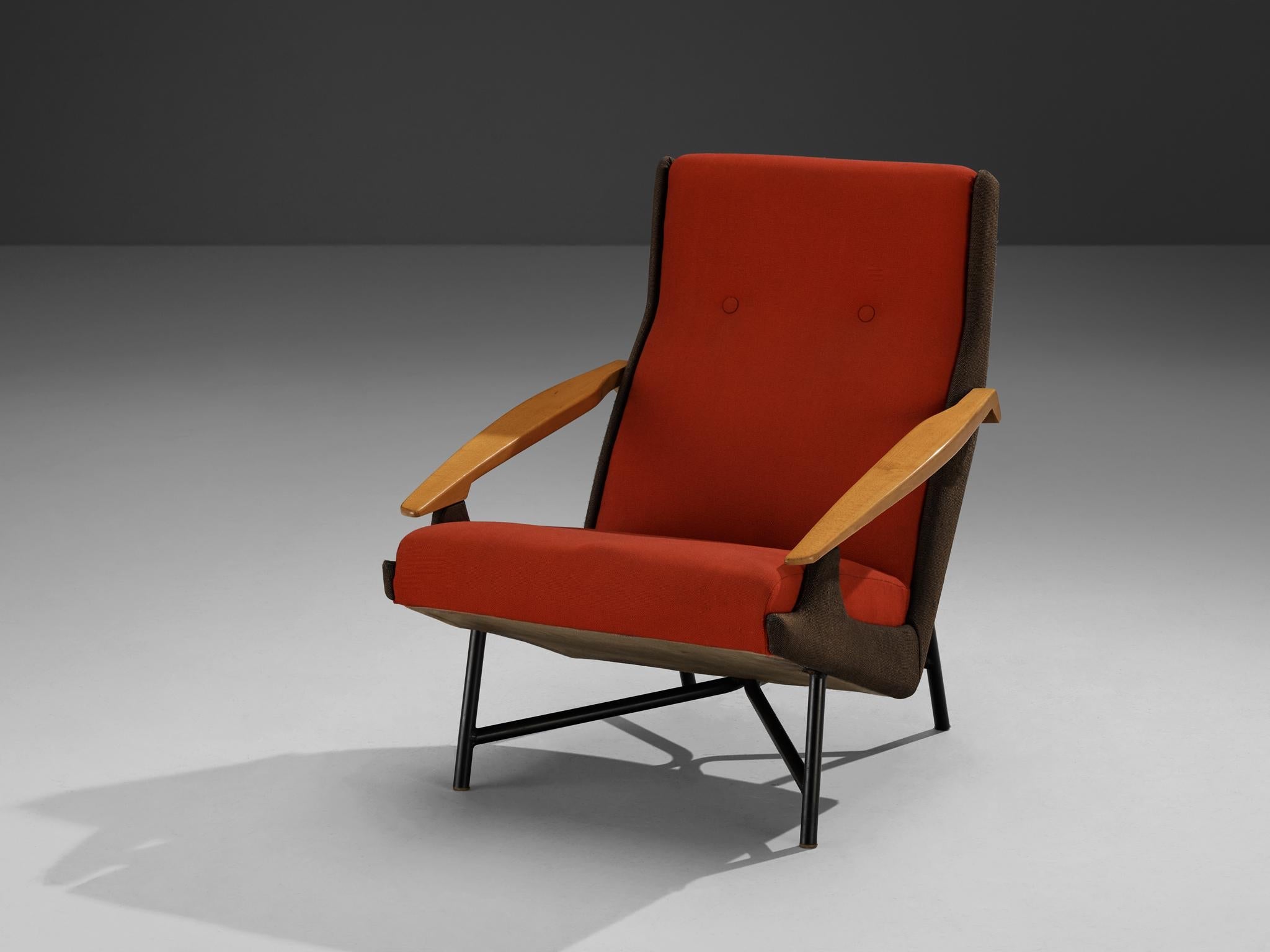 Claude Vassal Lounge Chair in Duo-Tone Upholstery seating Morentz