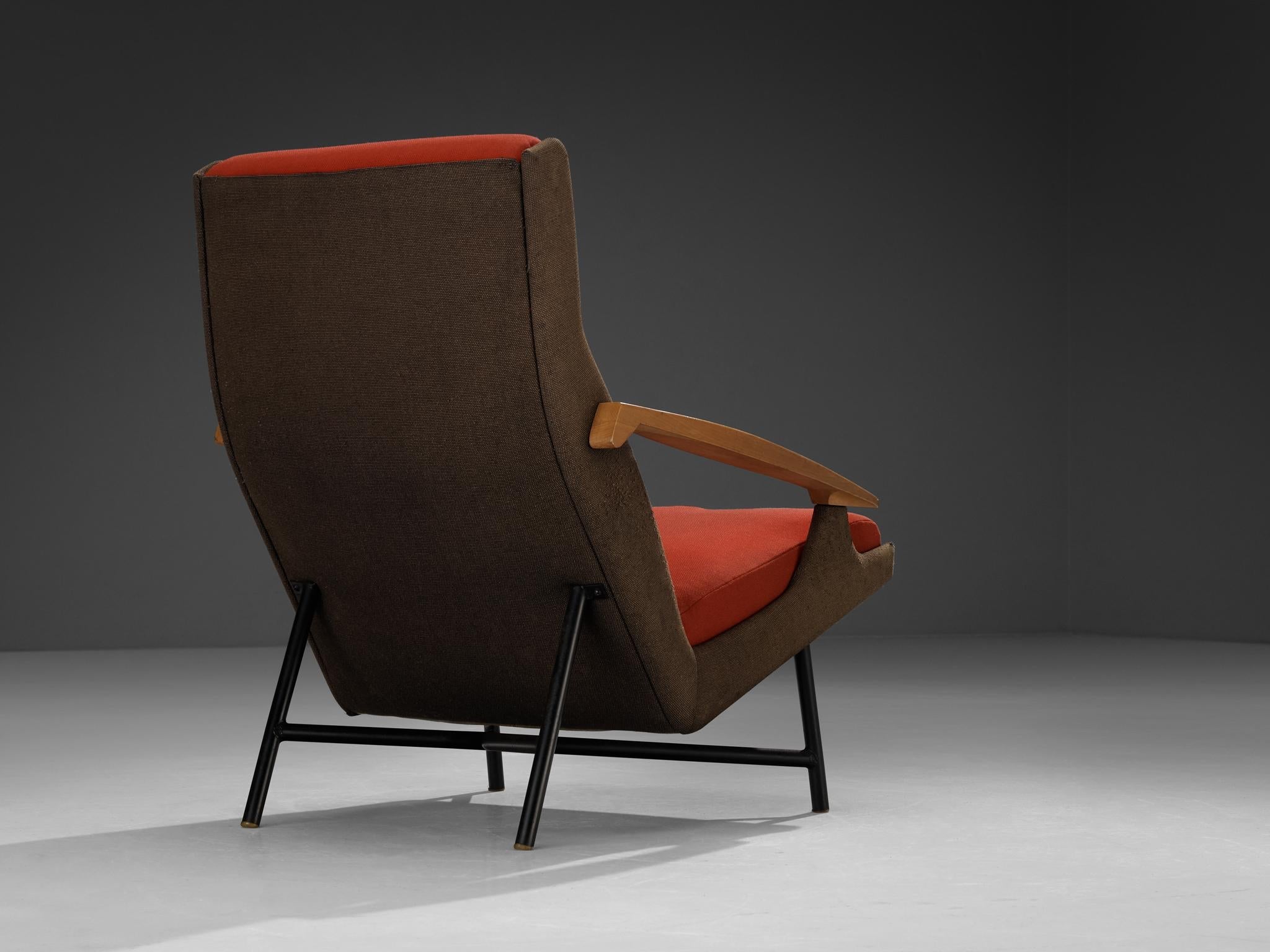 Claude Vassal Pair of Lounge Chairs in Duo-Tone Upholstery seating Morentz