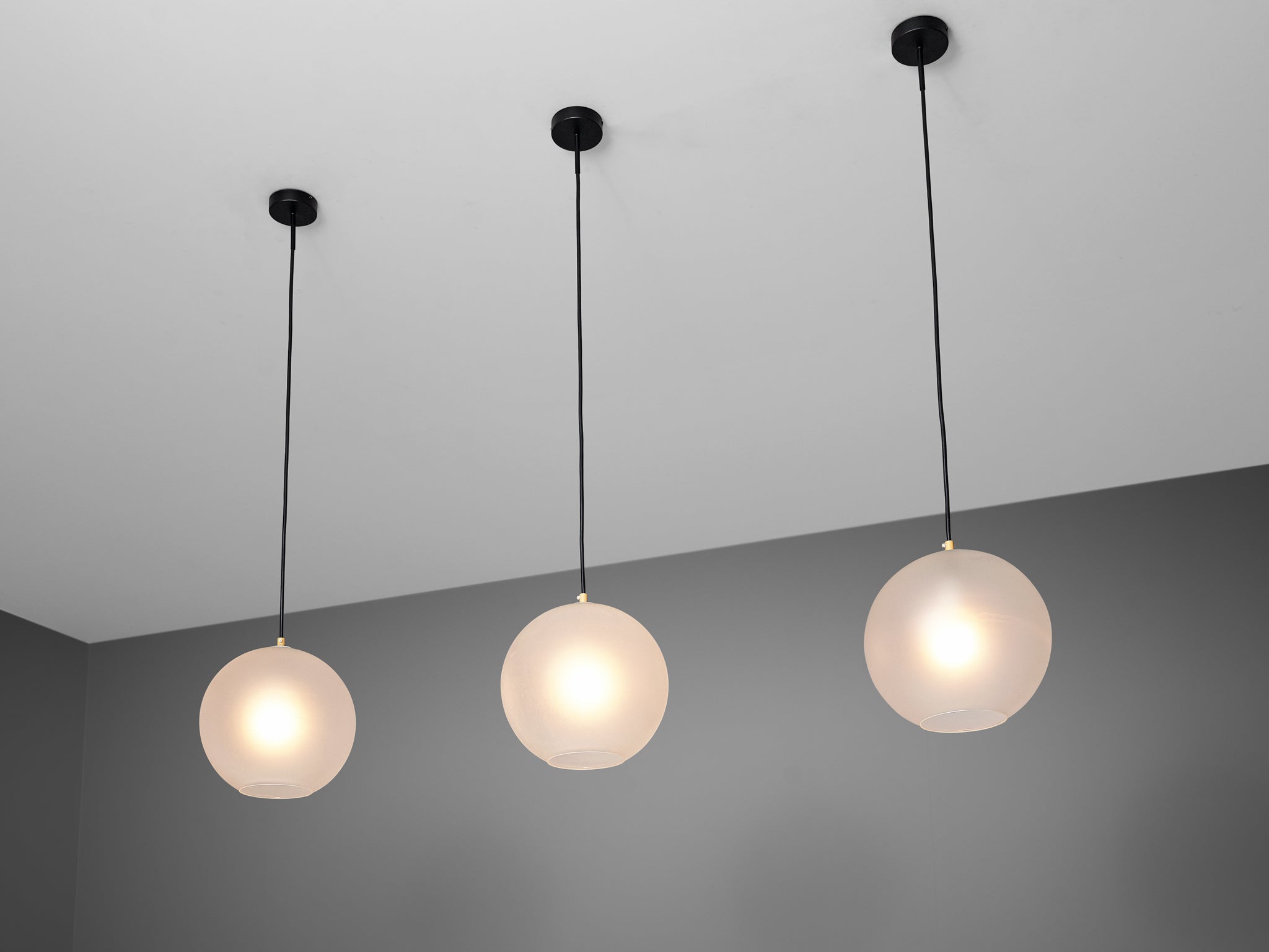 Pendants in Satin Glass Lighting Morentz