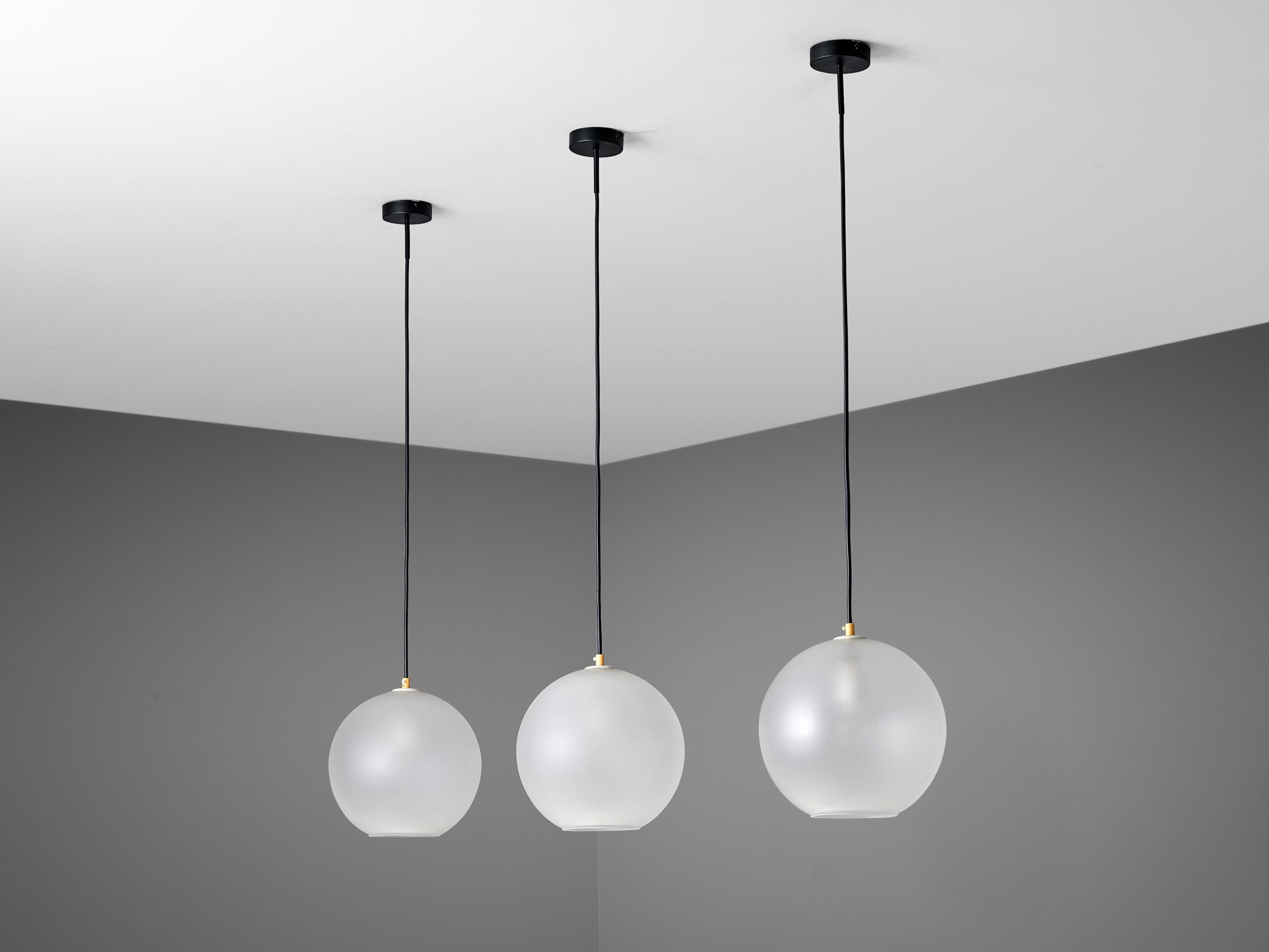 Pendants in Satin Glass Lighting Morentz