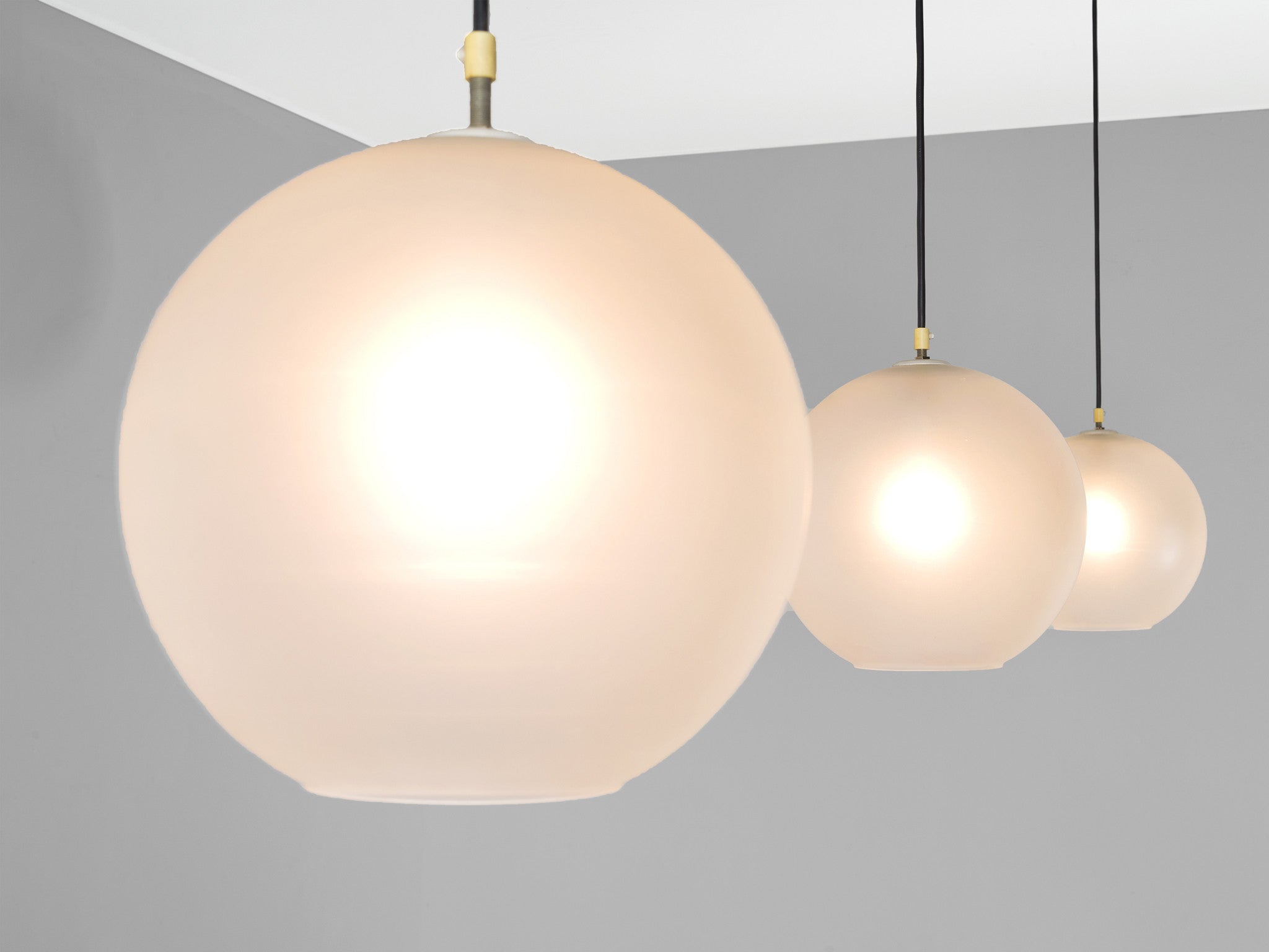 Pendants in Satin Glass Lighting Morentz