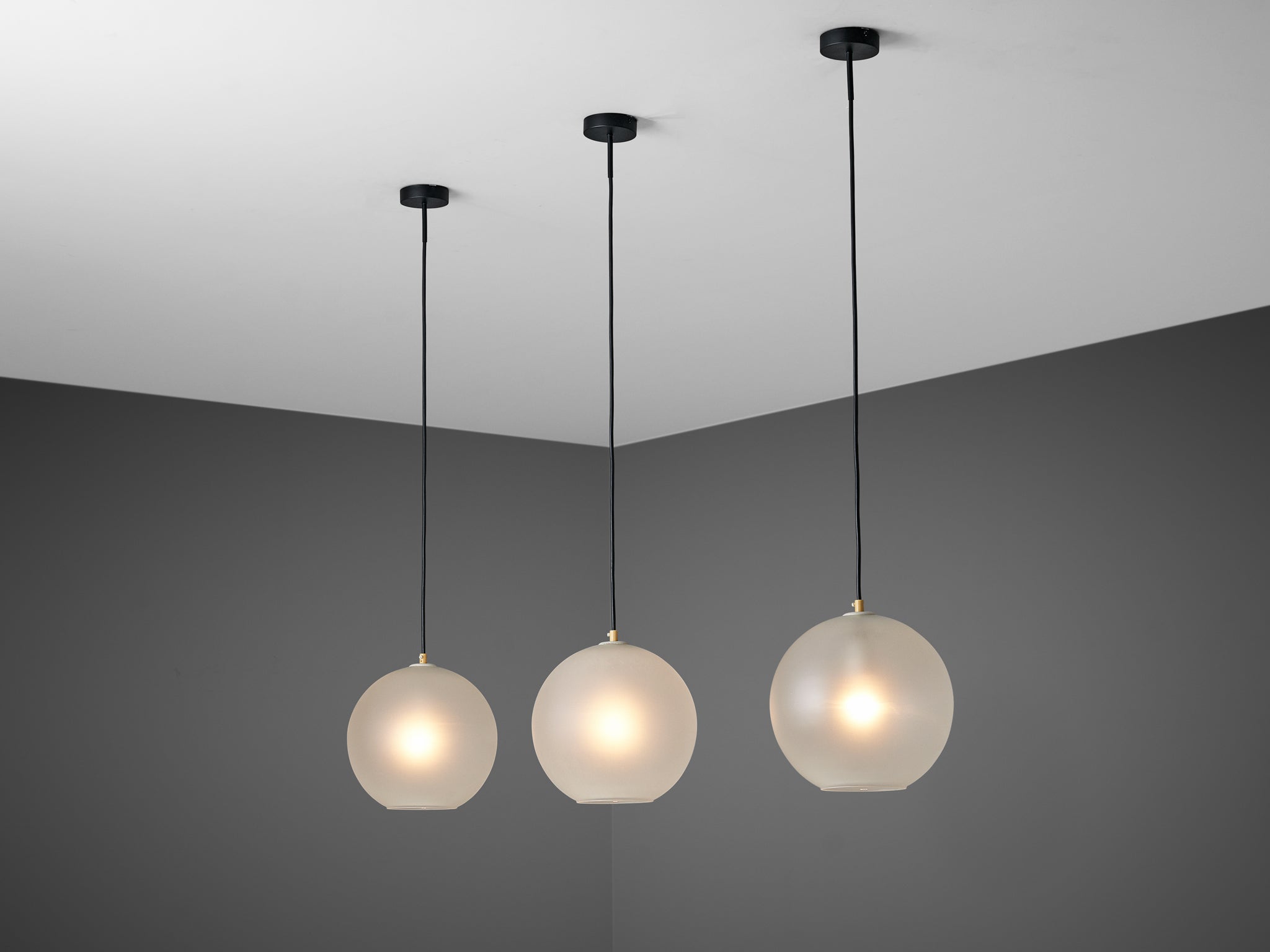 Pendants in Satin Glass Lighting Morentz